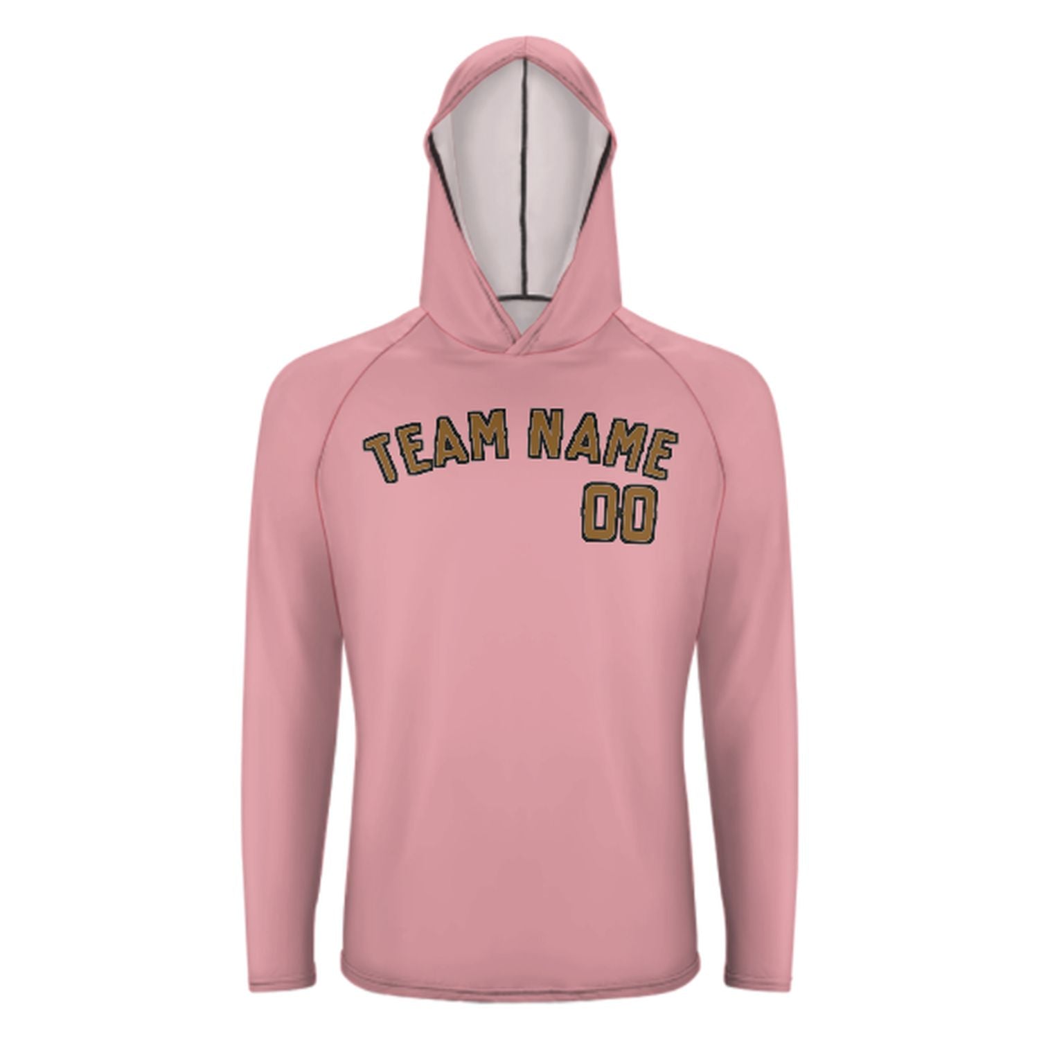 Maßgeschneidertes Rosa Khaki UV-Hoodie