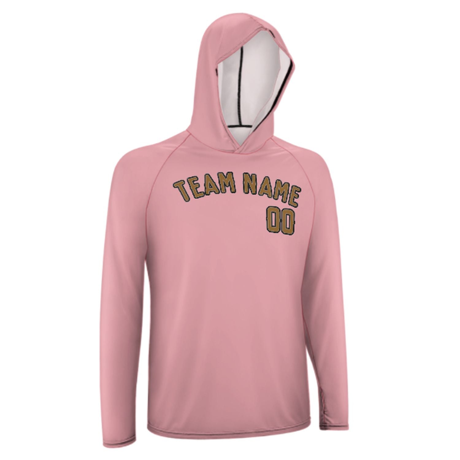 Maßgeschneidertes Rosa Khaki UV-Hoodie