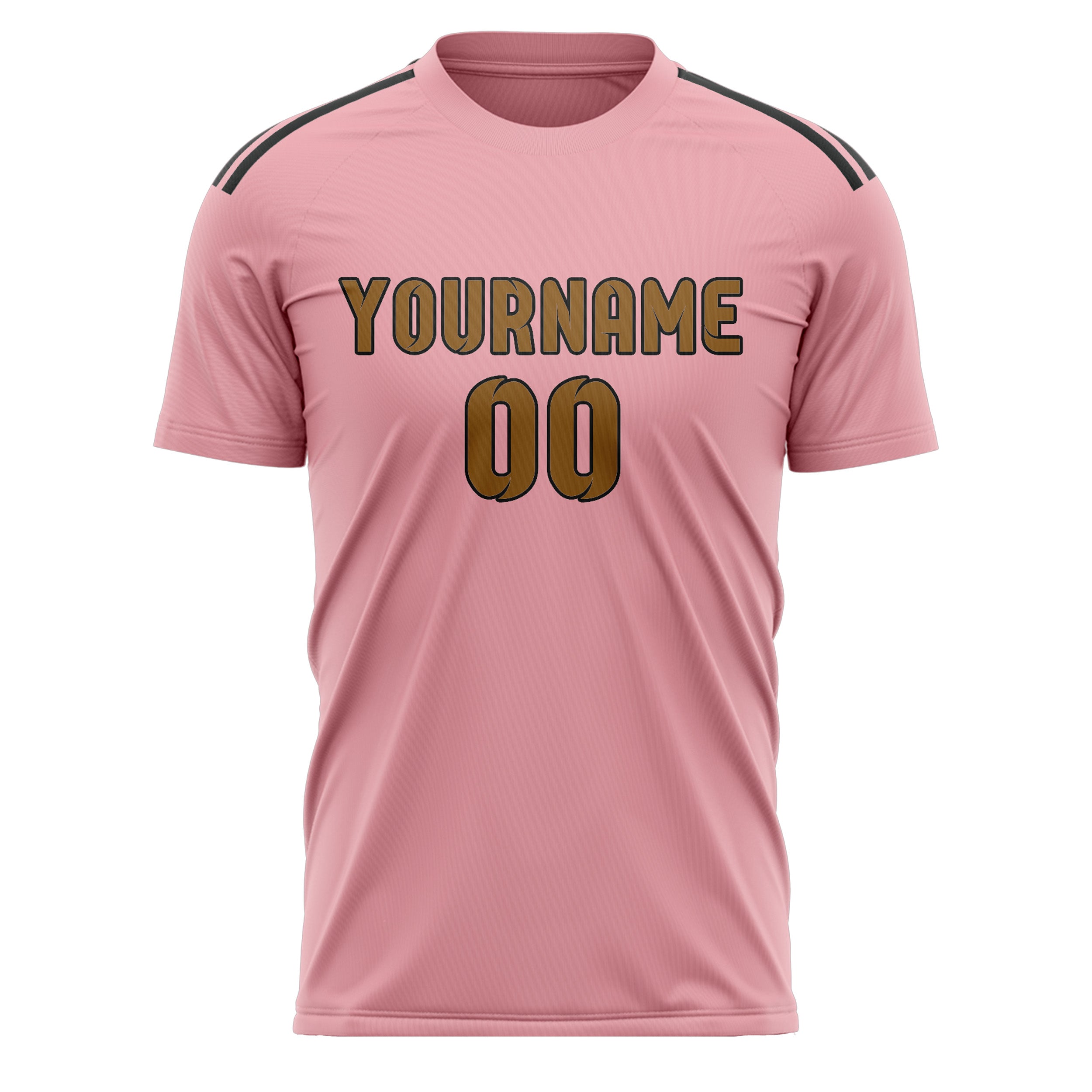 Benutzerdefiniertes Professionelles Rosa Khaki Fußballtrikot