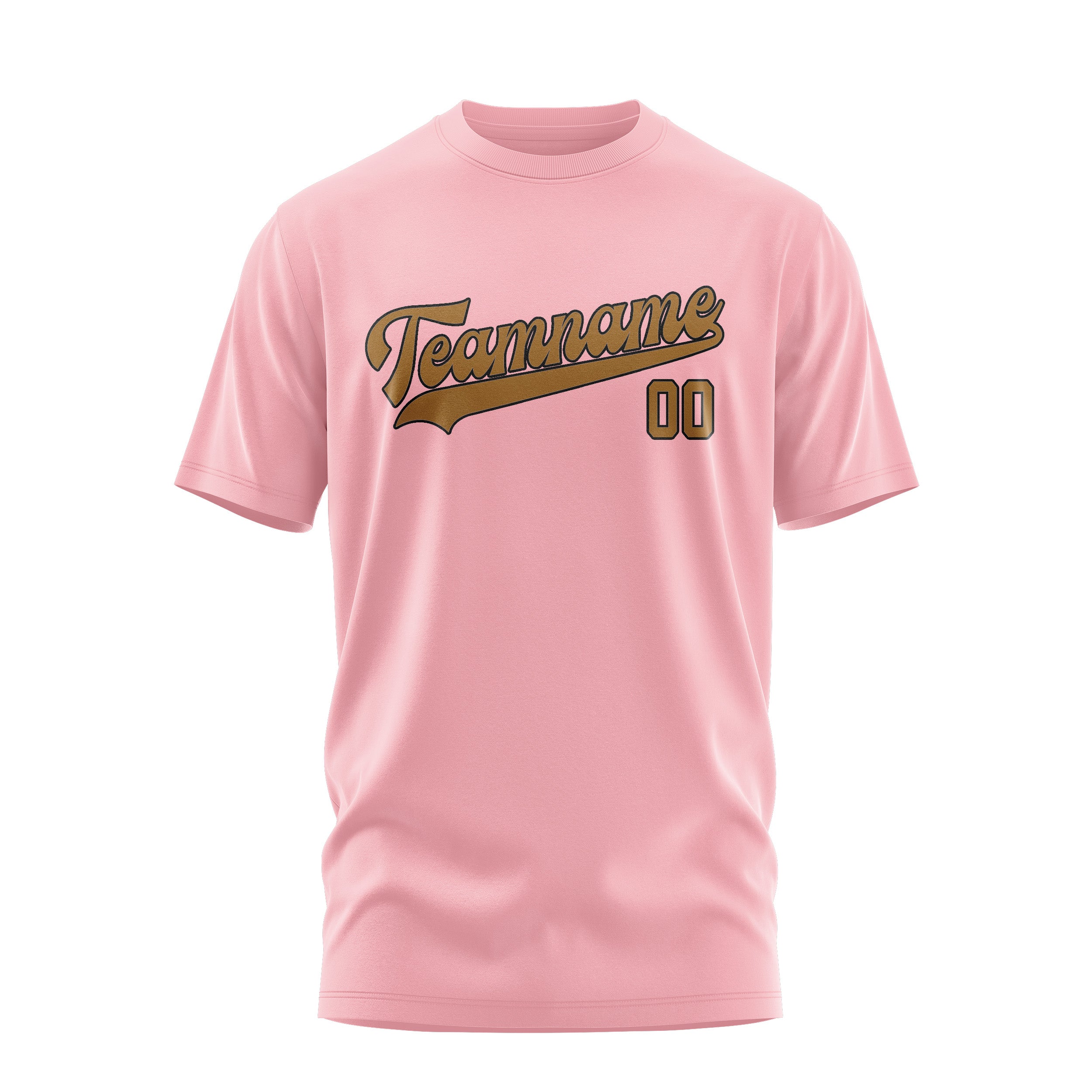 Maßgeschneidertes Rosa Khaki T-Shirt