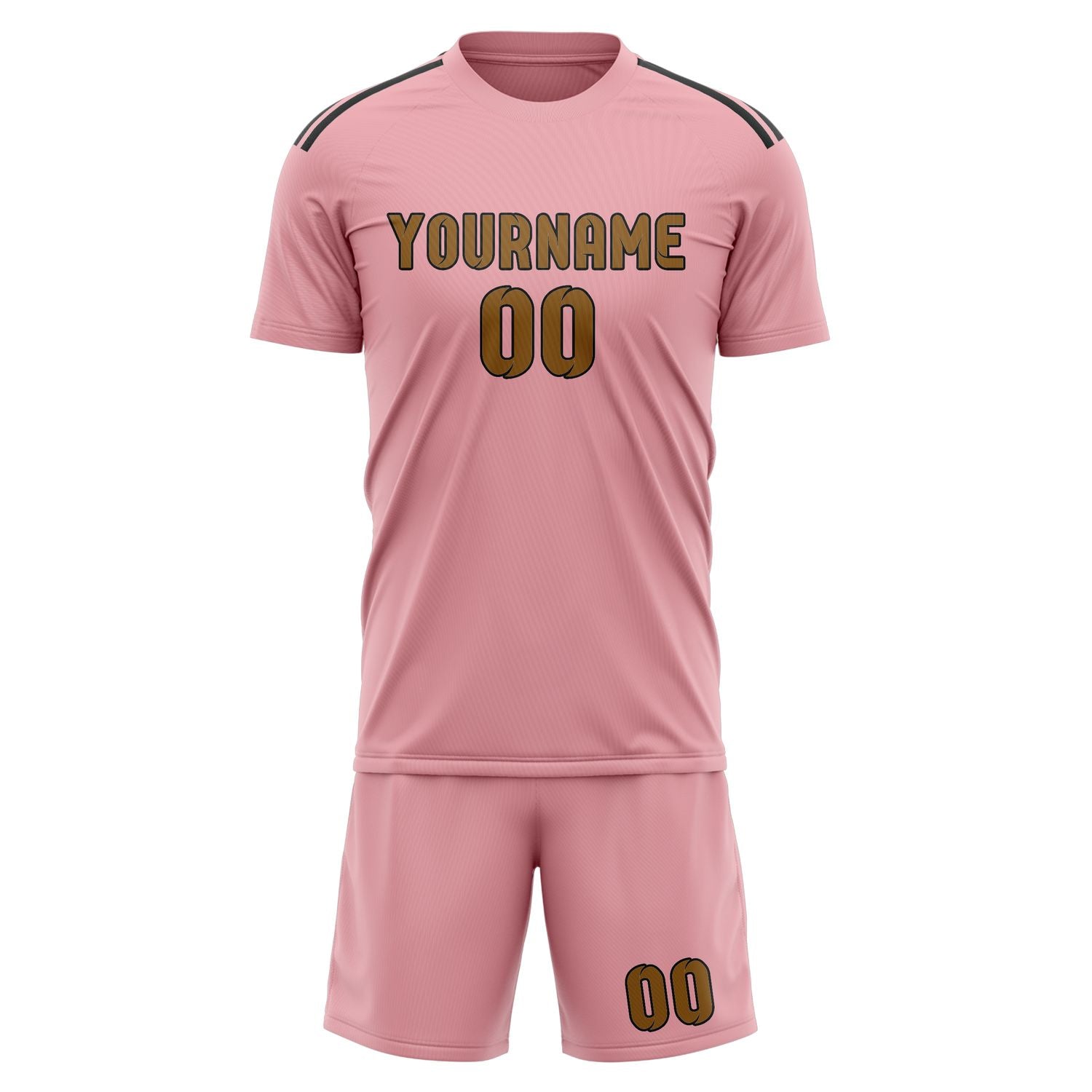 Set di maglie da football personalizzate rosa e cachi professionali