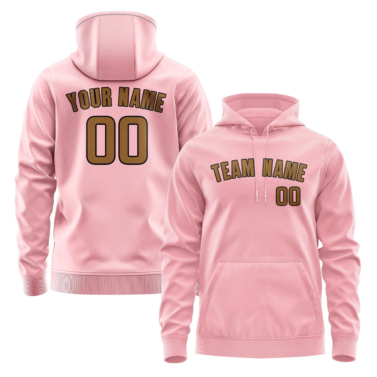 Maßgeschneidertes Rosa Khaki Hoodie