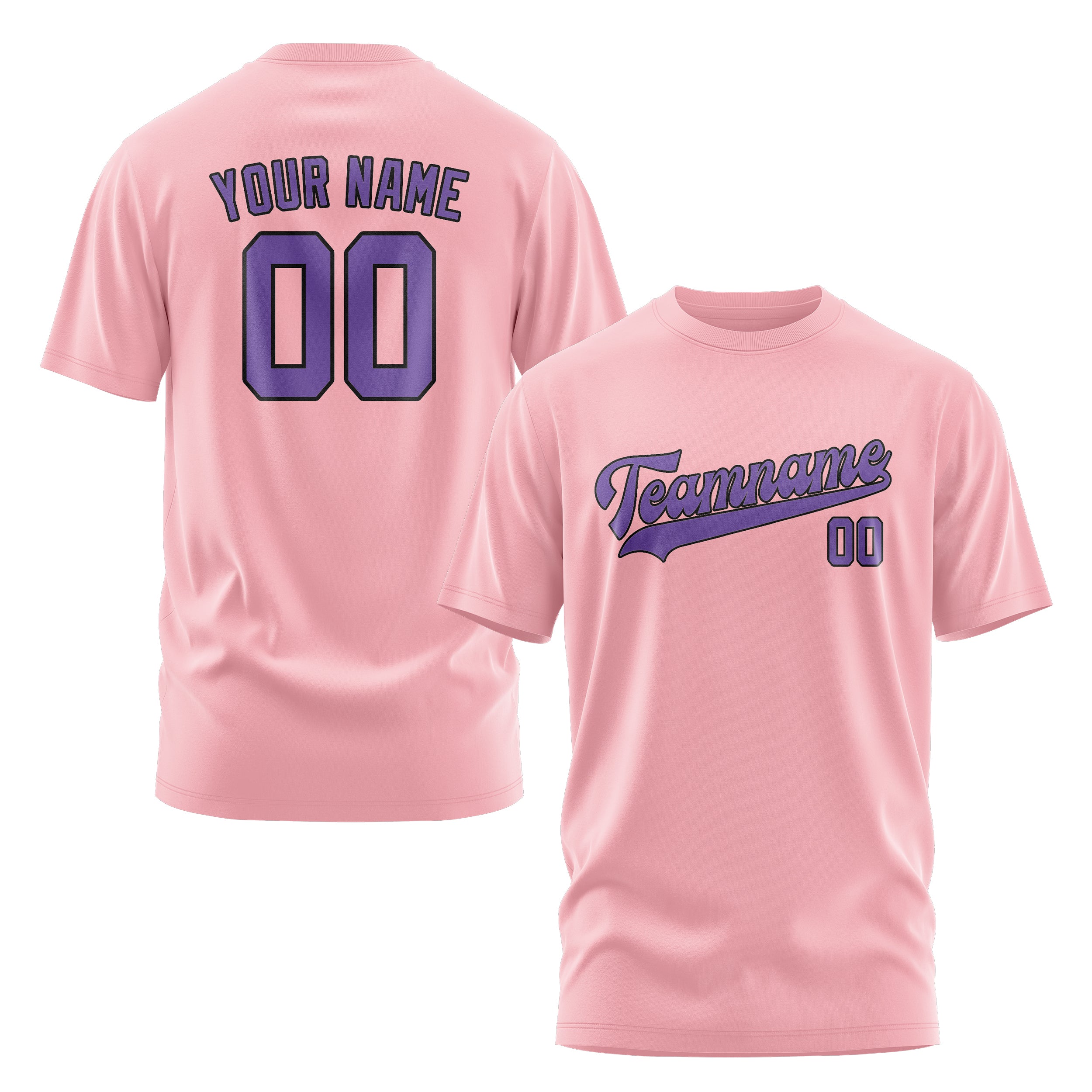 Maßgeschneidertes Rosa Lavendel T-Shirt