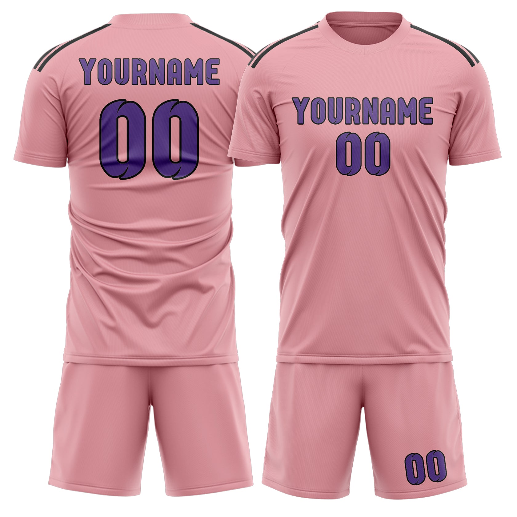 Kit da football professionale rosa lavanda personalizzato