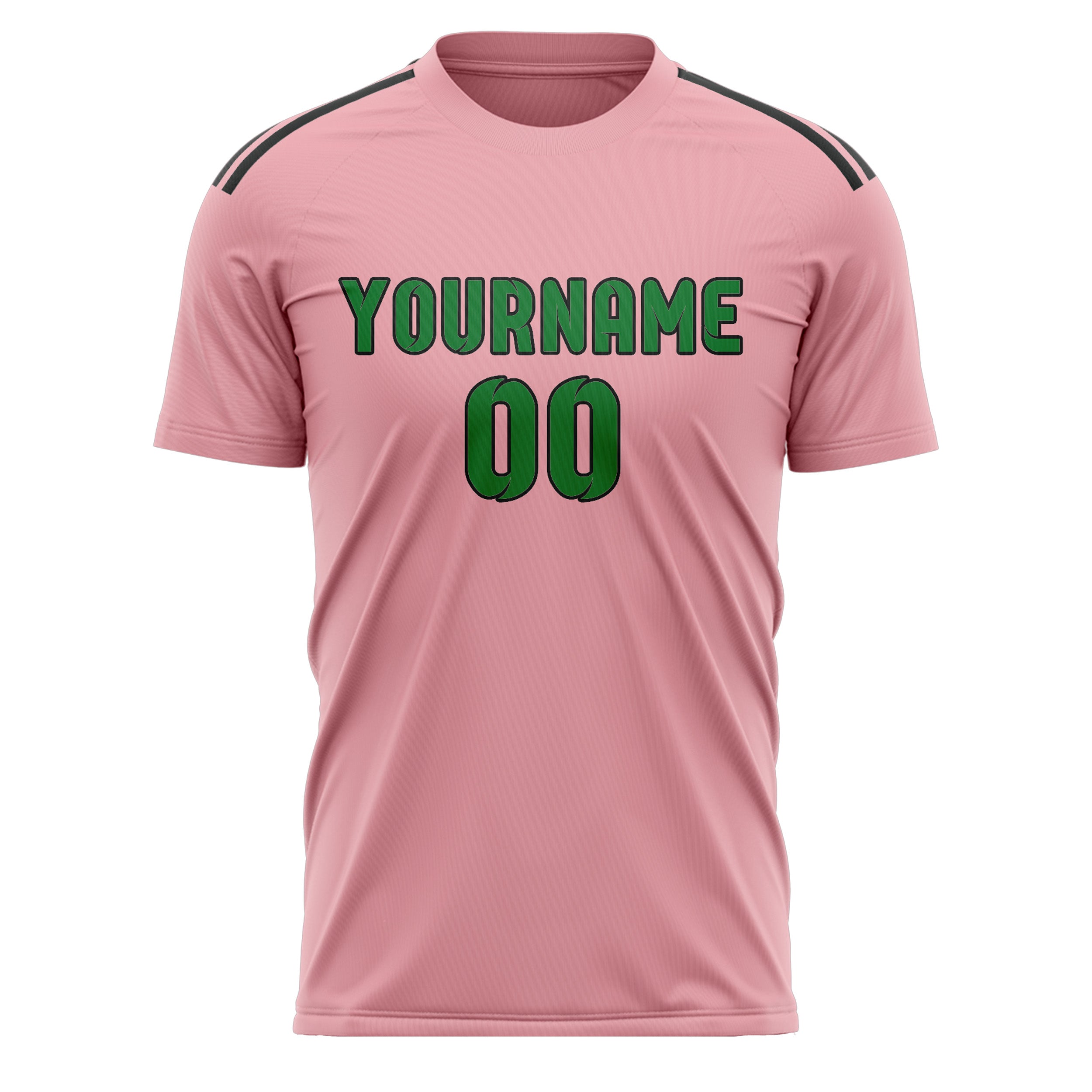 Benutzerdefiniertes Professionelles Rosa Smaragdgrün Fußballtrikot