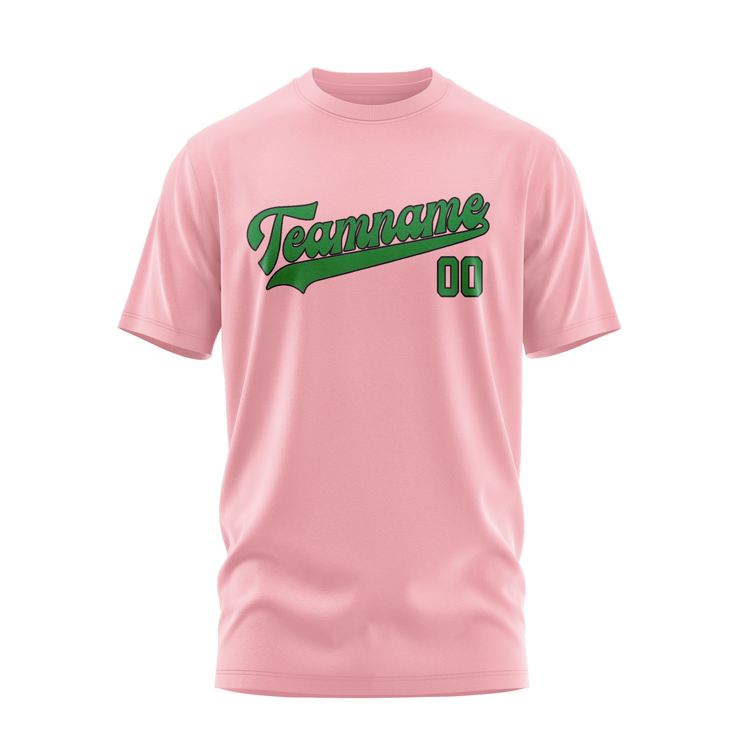 Maßgeschneidertes Rosa Smaragdgrün T-Shirt