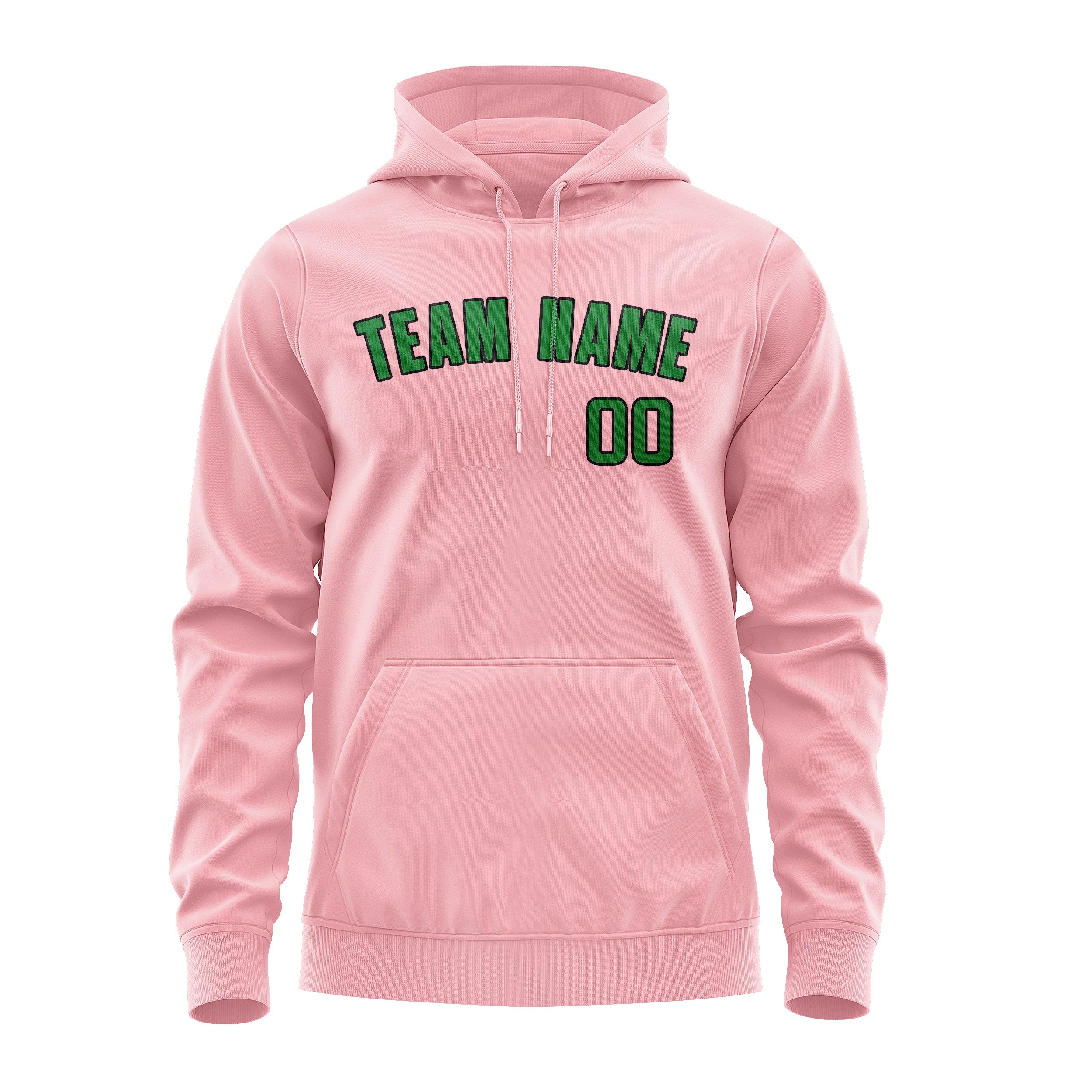 Maßgeschneidertes Rosa Smaragdgrün Hoodie