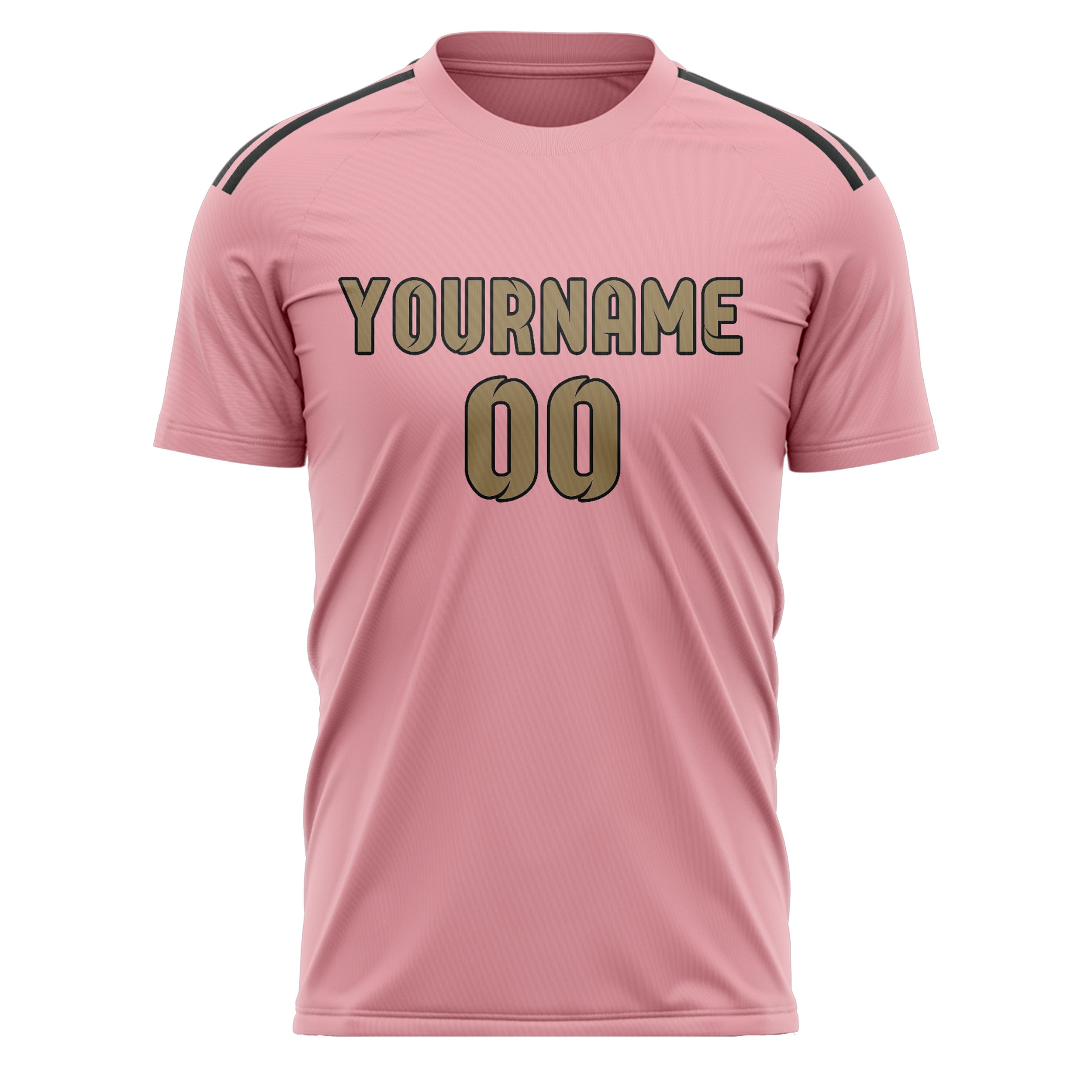 Benutzerdefiniertes Professionelles Rosa Hellkhaki Fußballtrikot