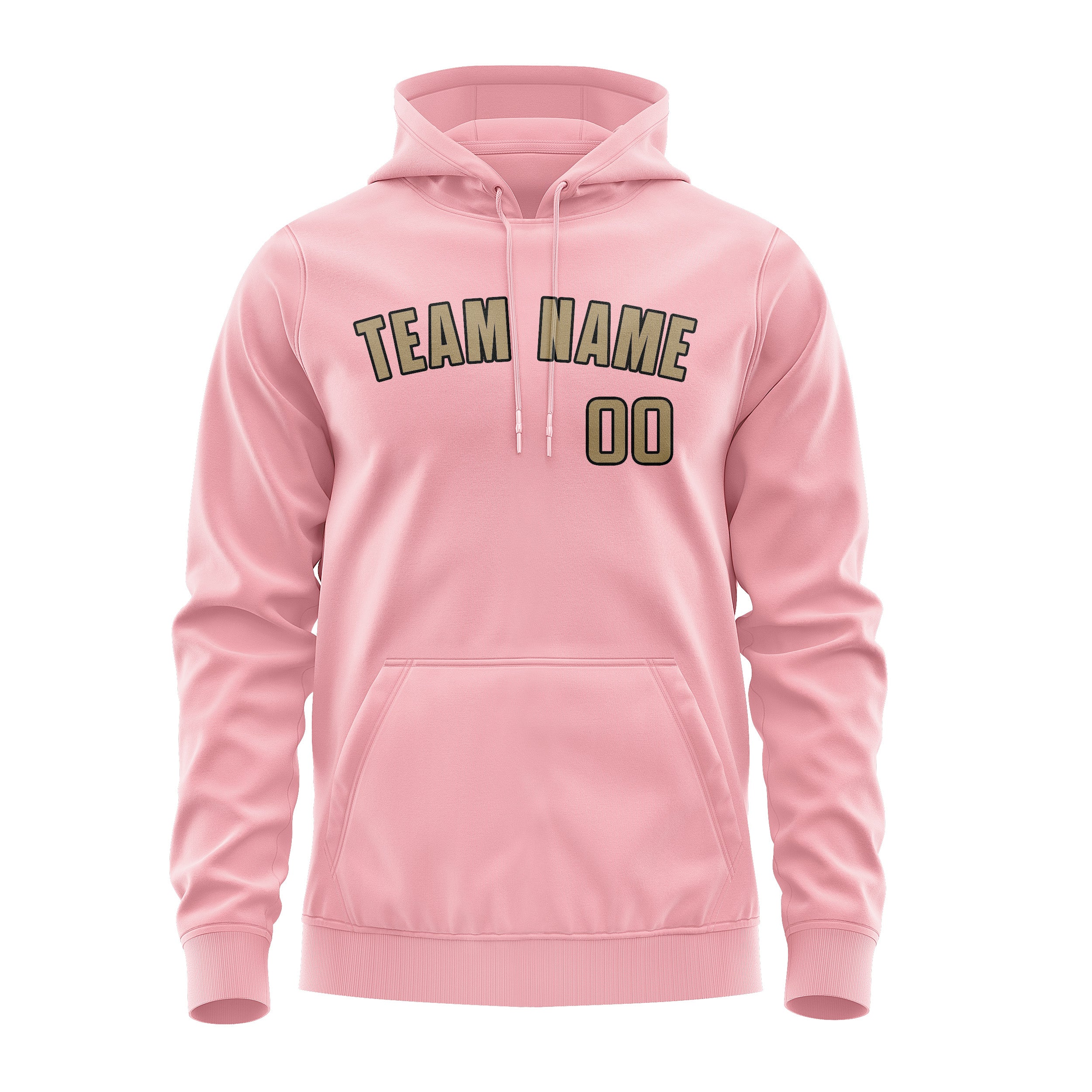 Maßgeschneidertes Rosa Hellkhaki Hoodie
