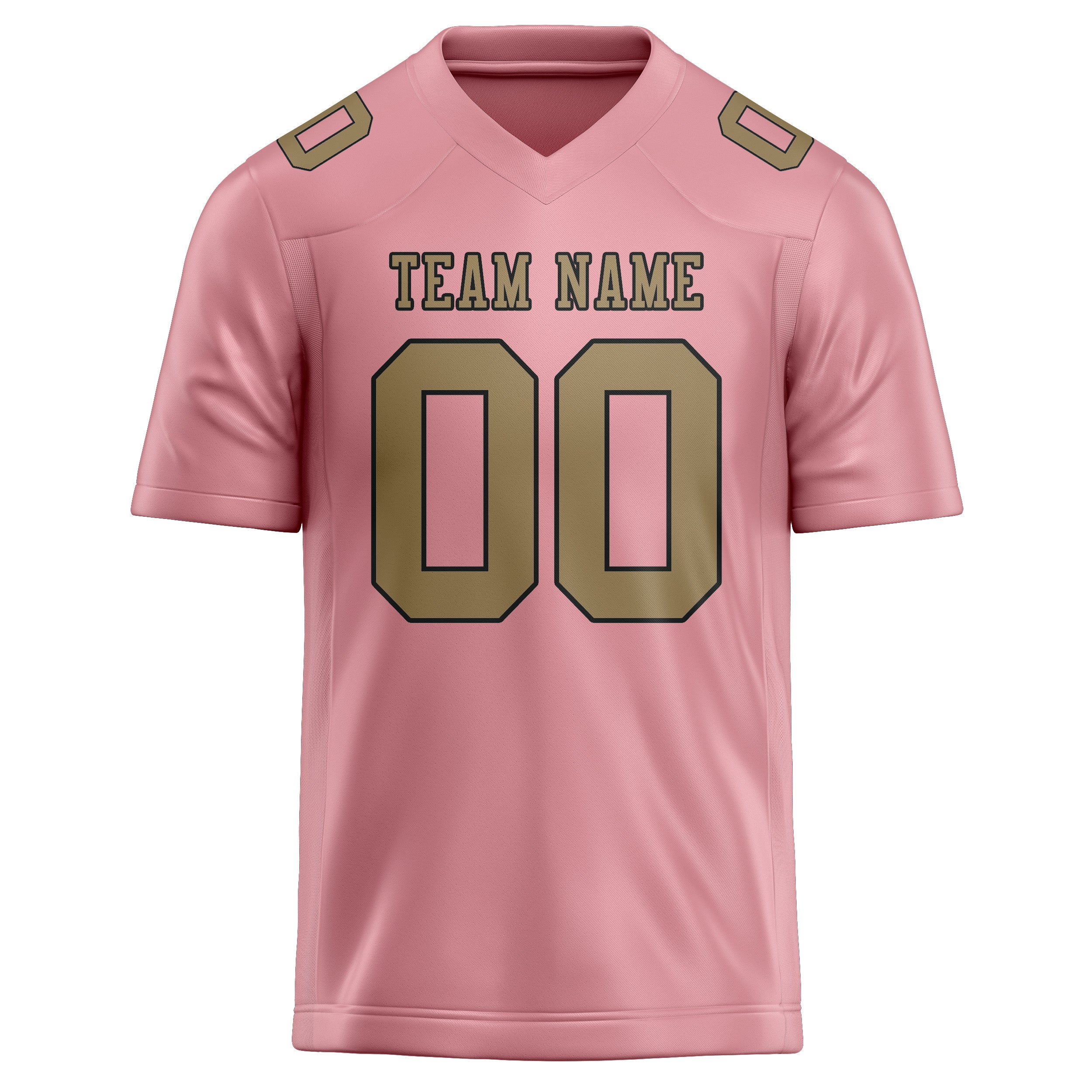 Maßgeschneidertes Professionelles Rosa Hellkhaki Rugbytrikot