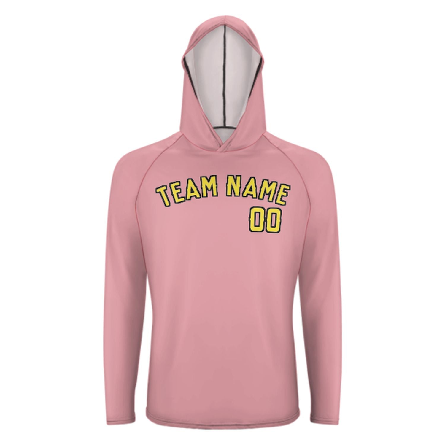 Maßgeschneidertes Rosa Blassgelb UV-Hoodie