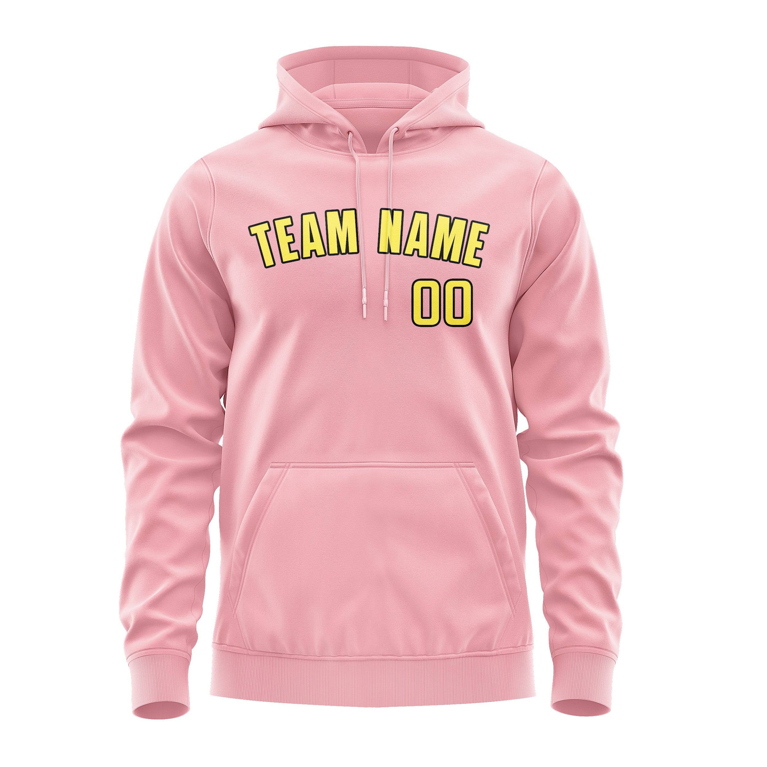 Maßgeschneidertes Rosa Blassgelb Hoodie