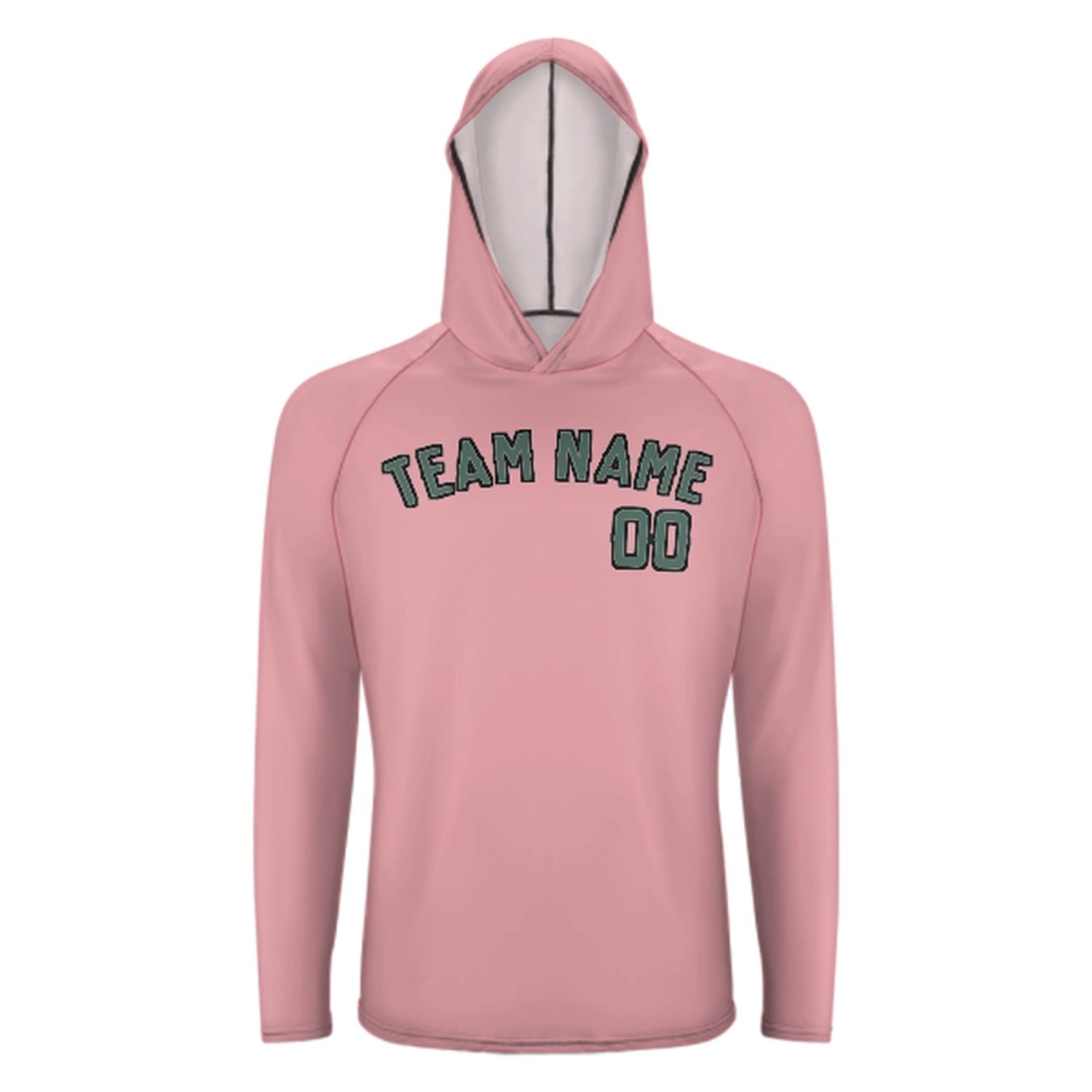 Maßgeschneidertes Rosa Blaugrün UV-Hoodie