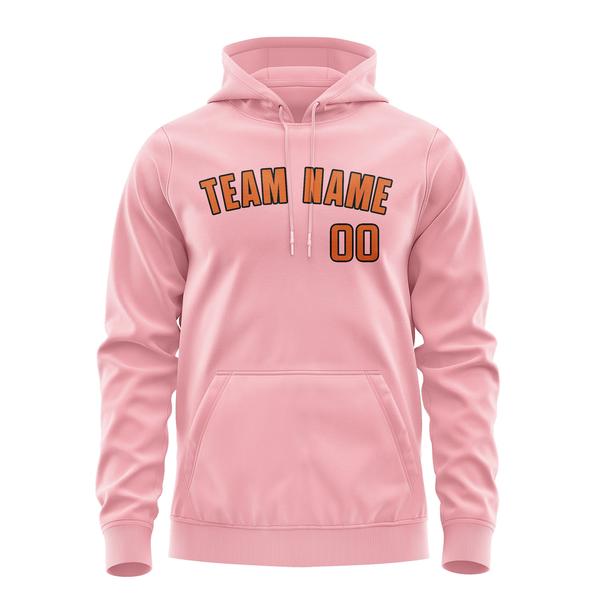 Maßgeschneidertes Rosa Orange Hoodie