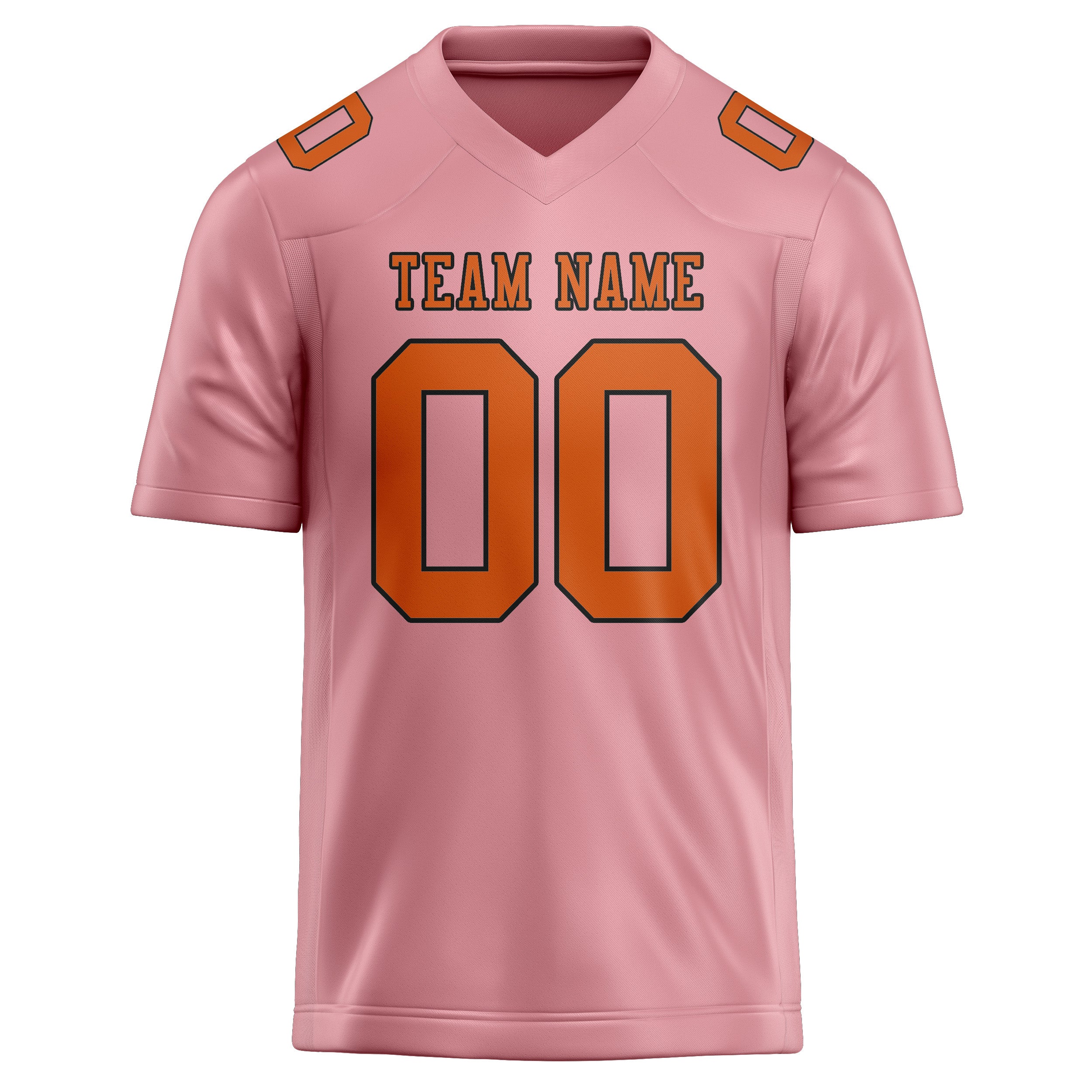 Maßgeschneidertes Professionelles Rosa Orange Rugbytrikot