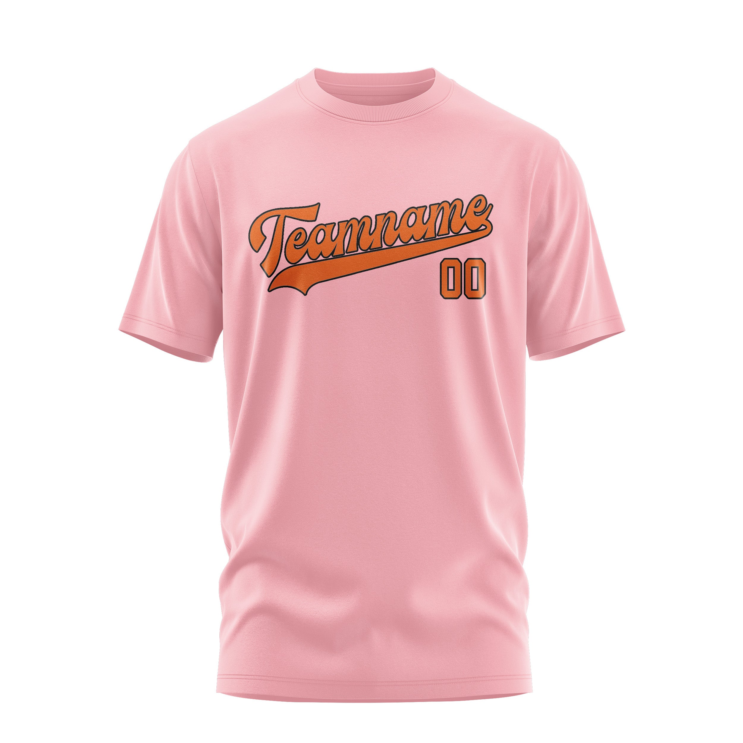 Maßgeschneidertes Rosa Orange T-Shirt