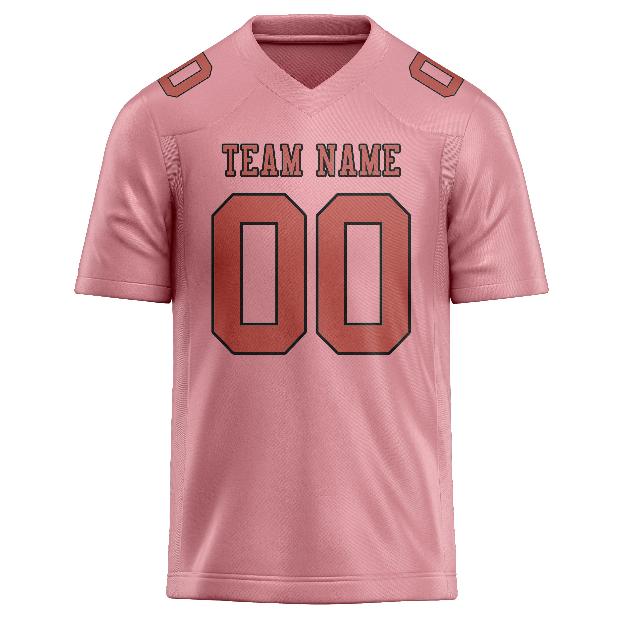 Maßgeschneidertes Professionelles Rosa Kupferrose Rugbytrikot