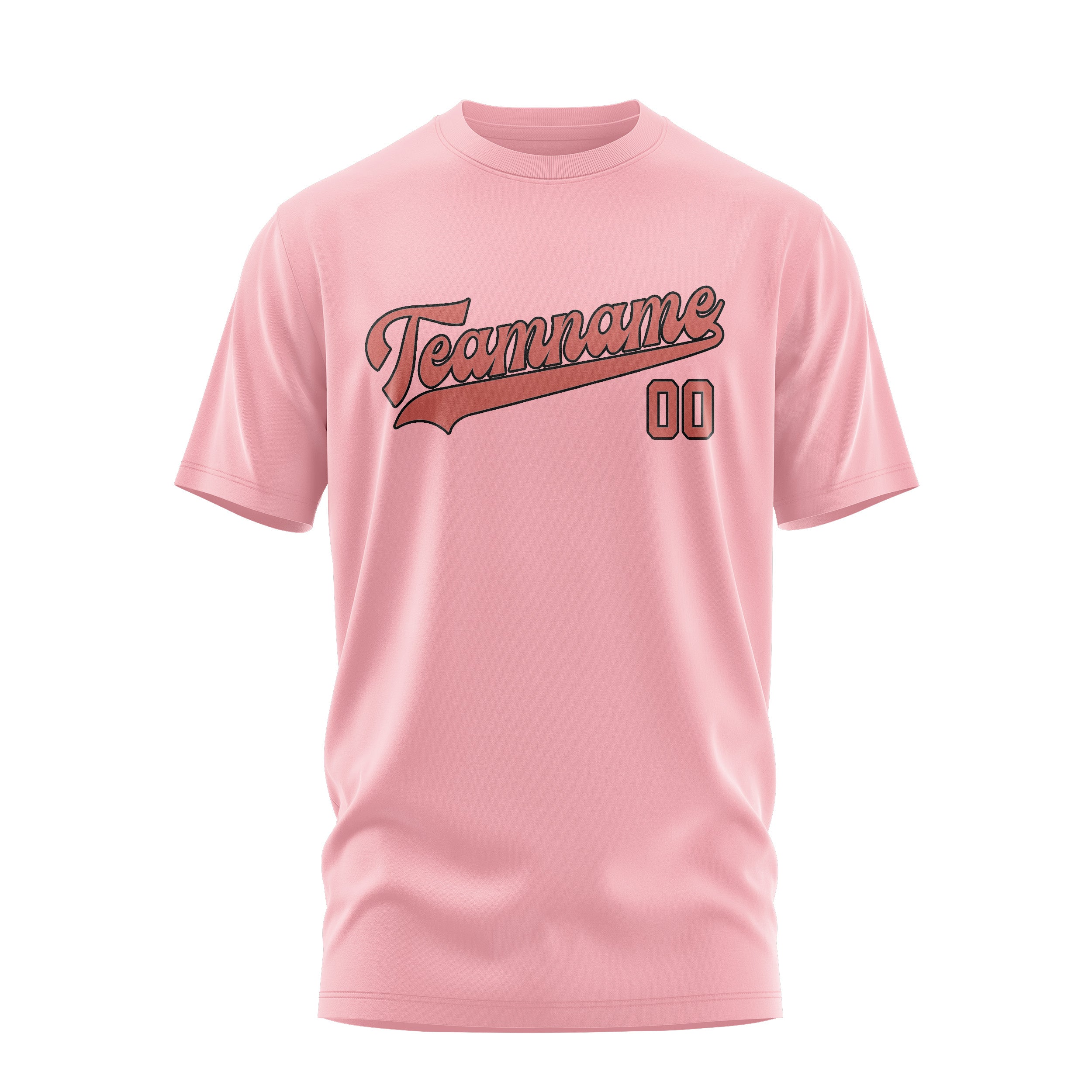 Maßgeschneidertes Rosa Kupferrose T-Shirt