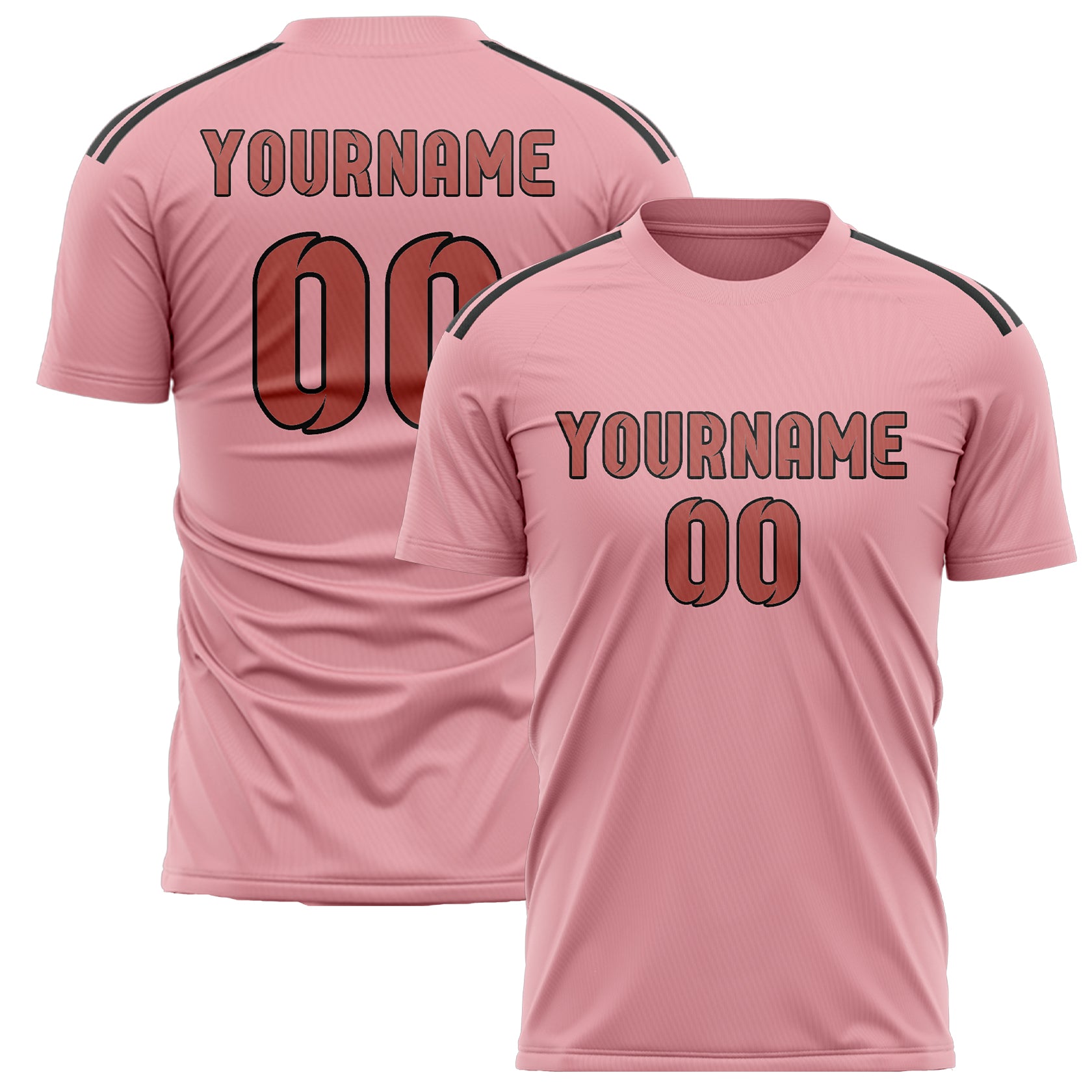 Benutzerdefiniertes Professionelles Rosa Kupferrose Fußballtrikot