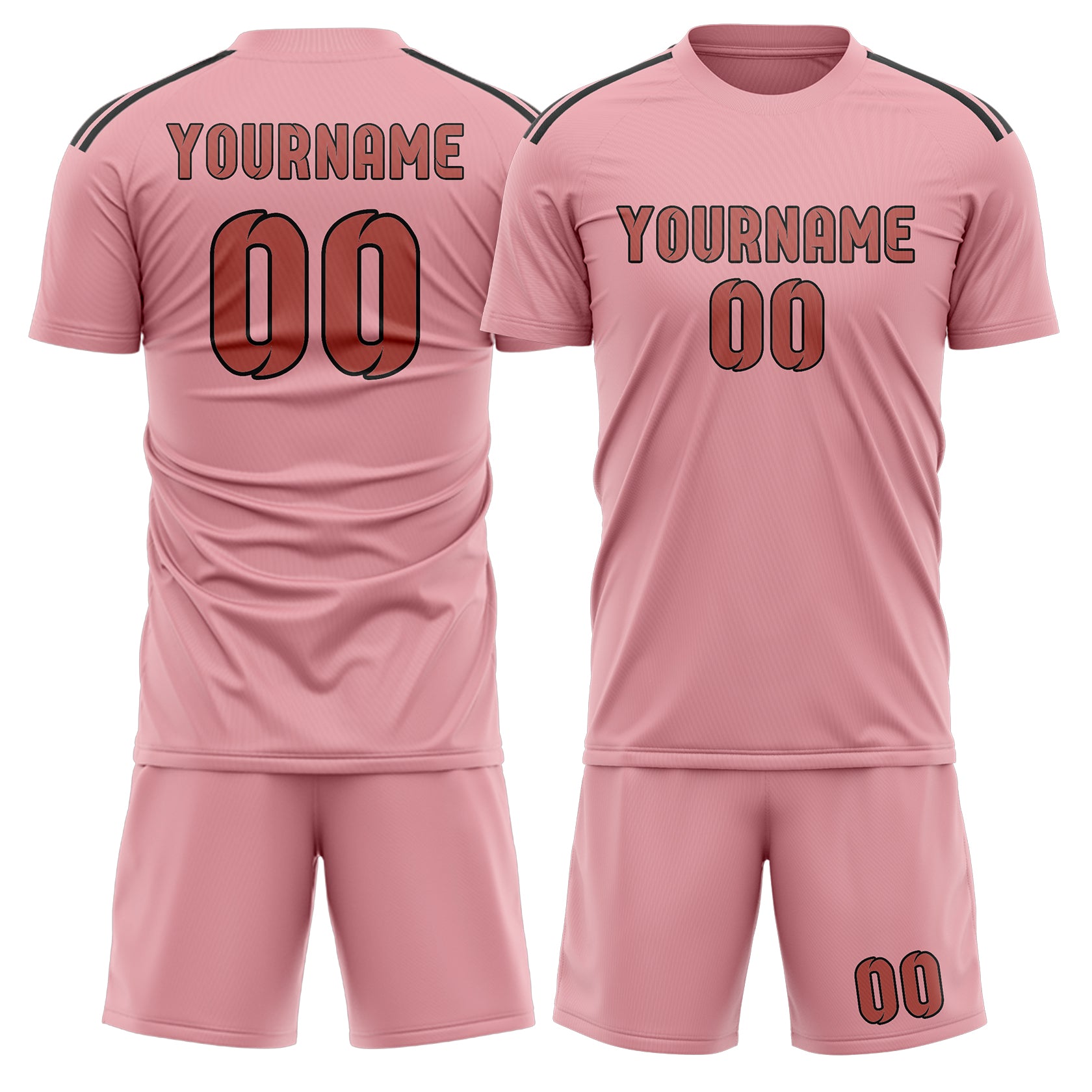 Kit da football professionale personalizzato "Rosa Rame"