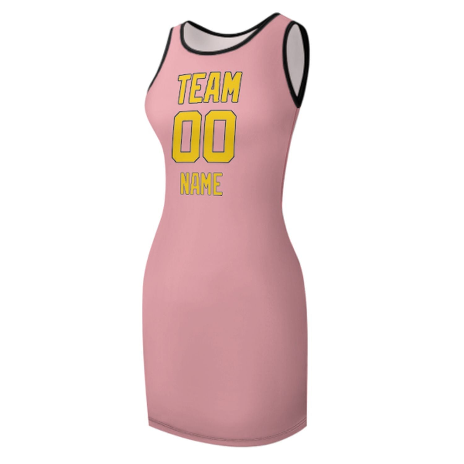 Maßgeschneidertes Rosa Gold Ärmelloses Trägerkleid