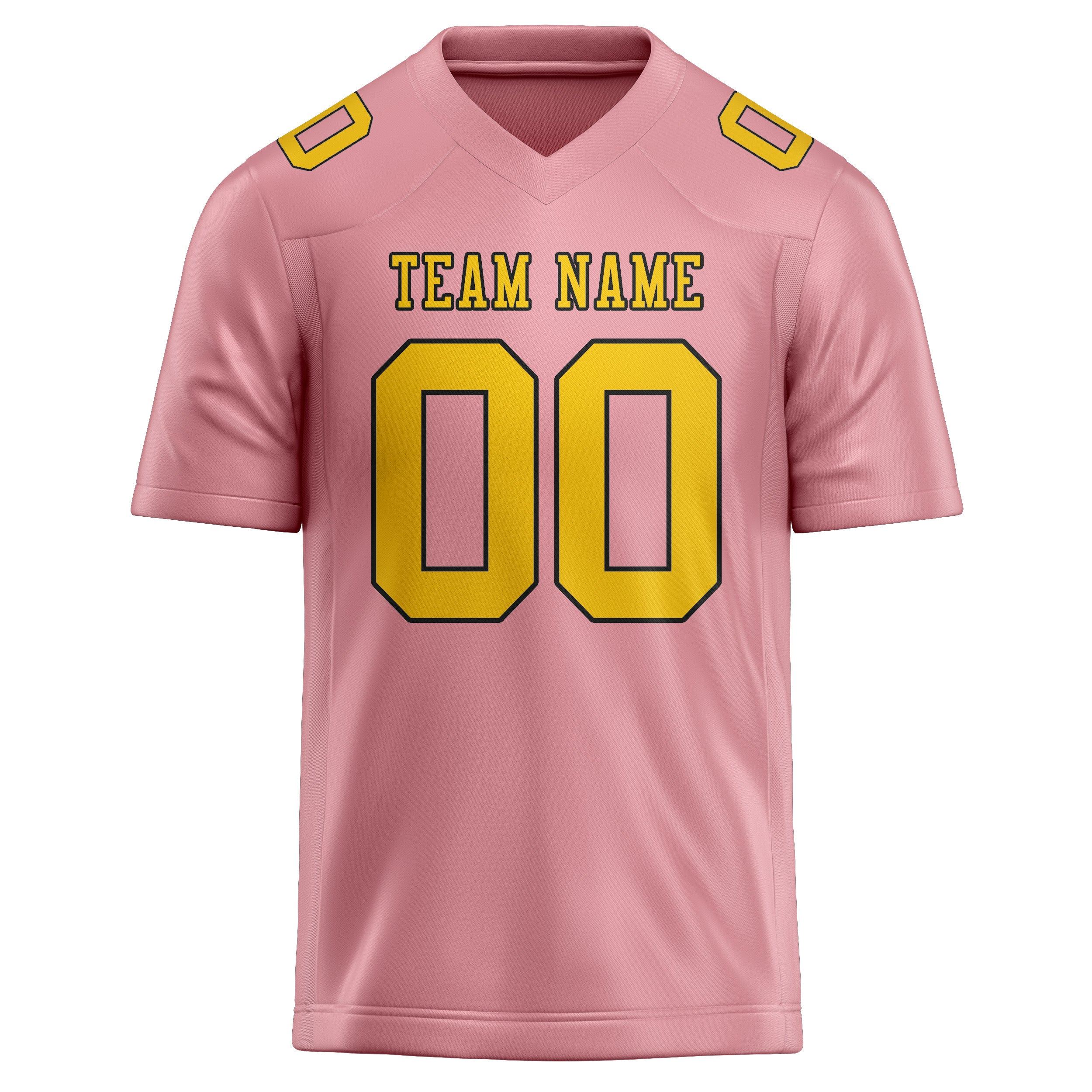 Maßgeschneidertes Professionelles Rosa Gold Rugbytrikot