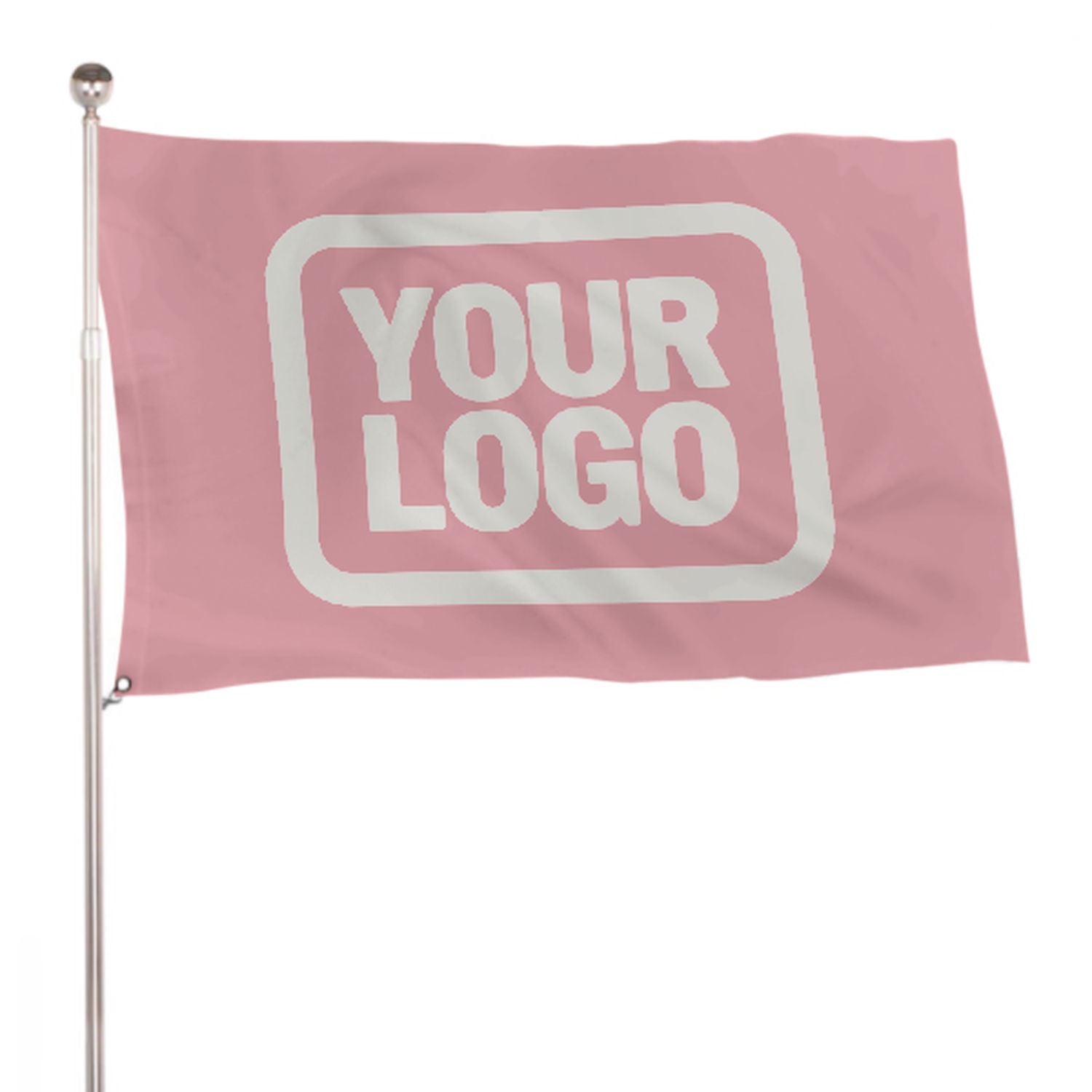 Maßgeschneidertes Rosa Weiß Flagge