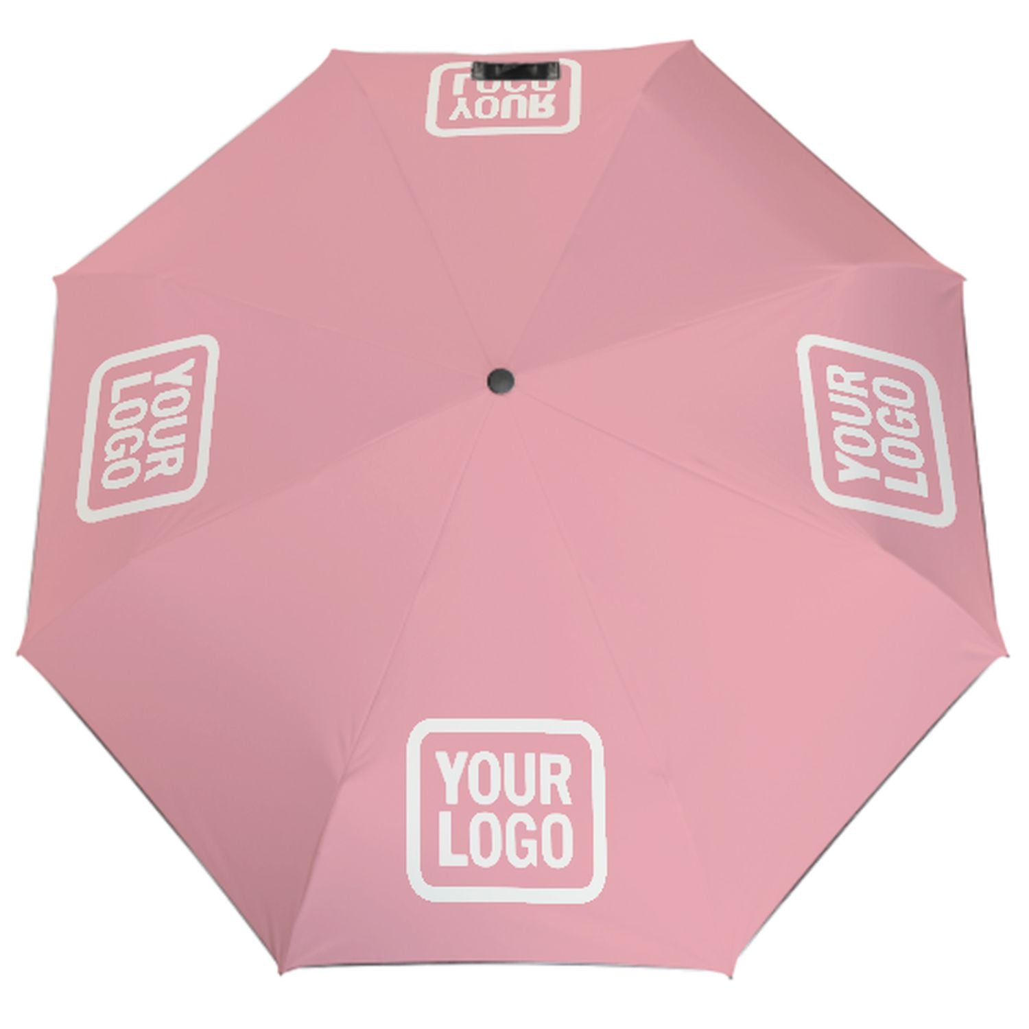 Maßgeschneidertes Rosa Weiß Automatik-Regenschirm