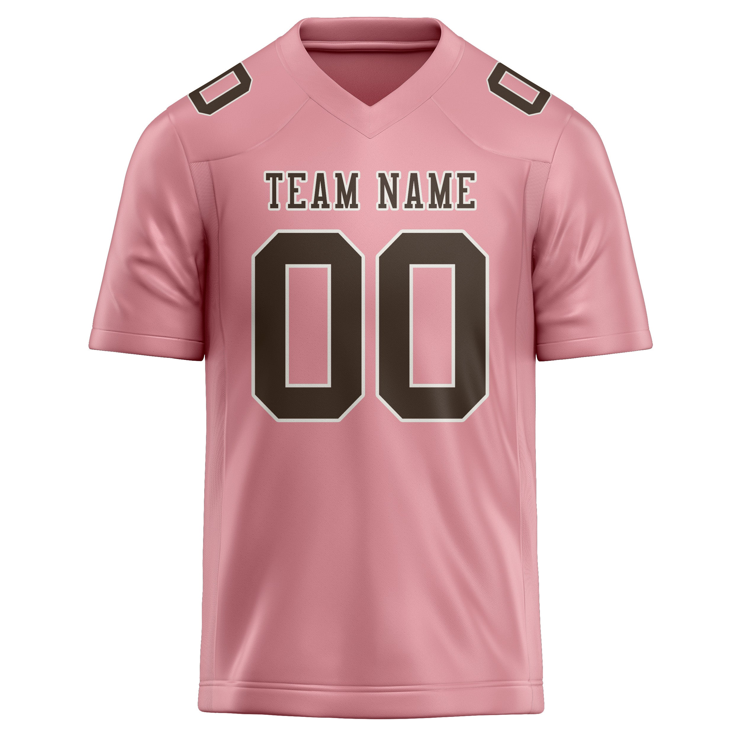 Maßgeschneidertes Professionelles Rosa Braun Rugbytrikot