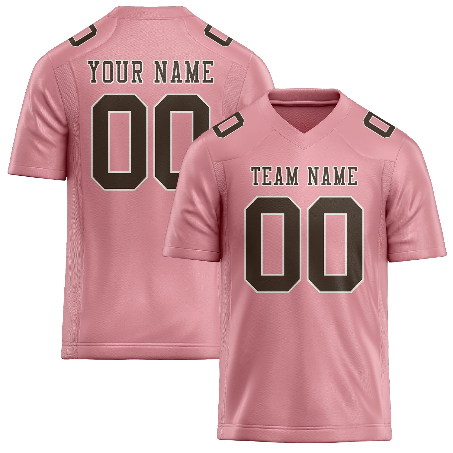 Maßgeschneidertes Professionelles Rosa Braun Rugbytrikot