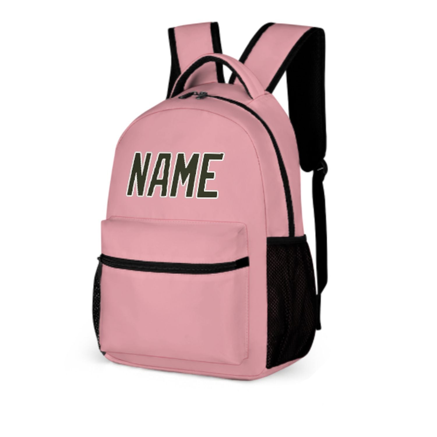 Maßgeschneidertes Rosa Dunkles Oliv Kinderrucksack