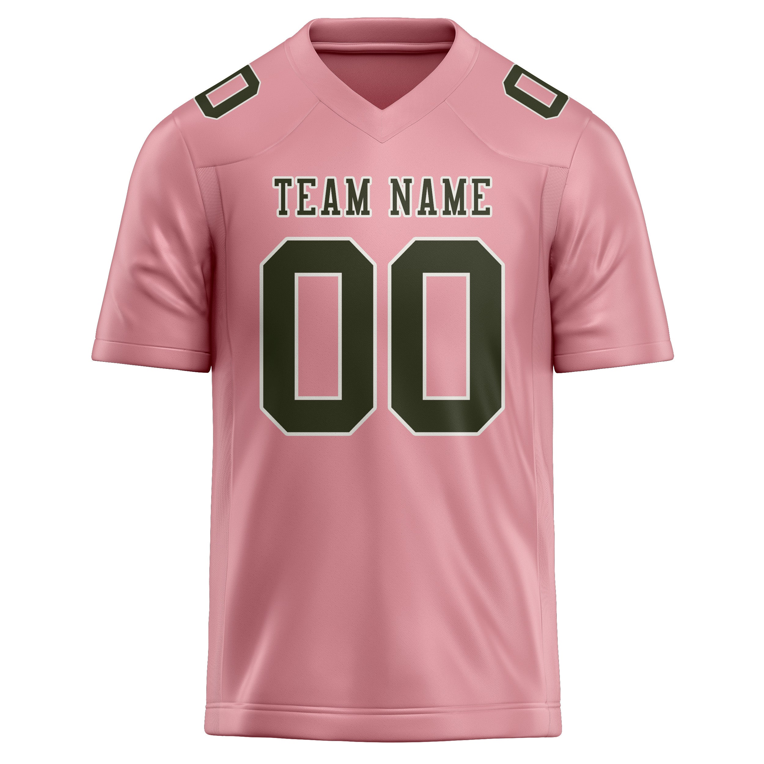 Maßgeschneidertes Professionelles Rosa Dunkles Oliv Rugbytrikot