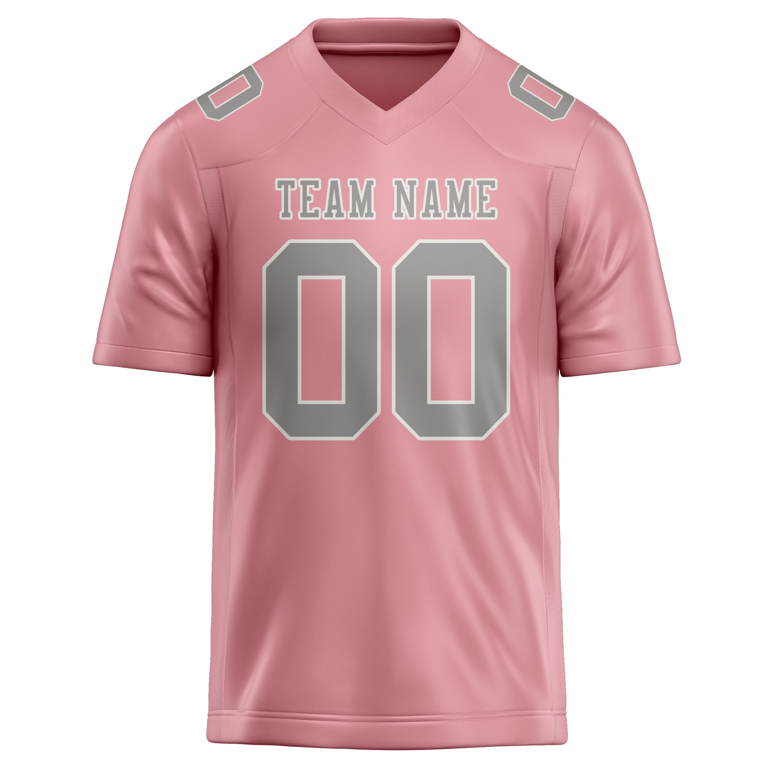 Maßgeschneidertes Professionelles Rosa Grau Rugbytrikot