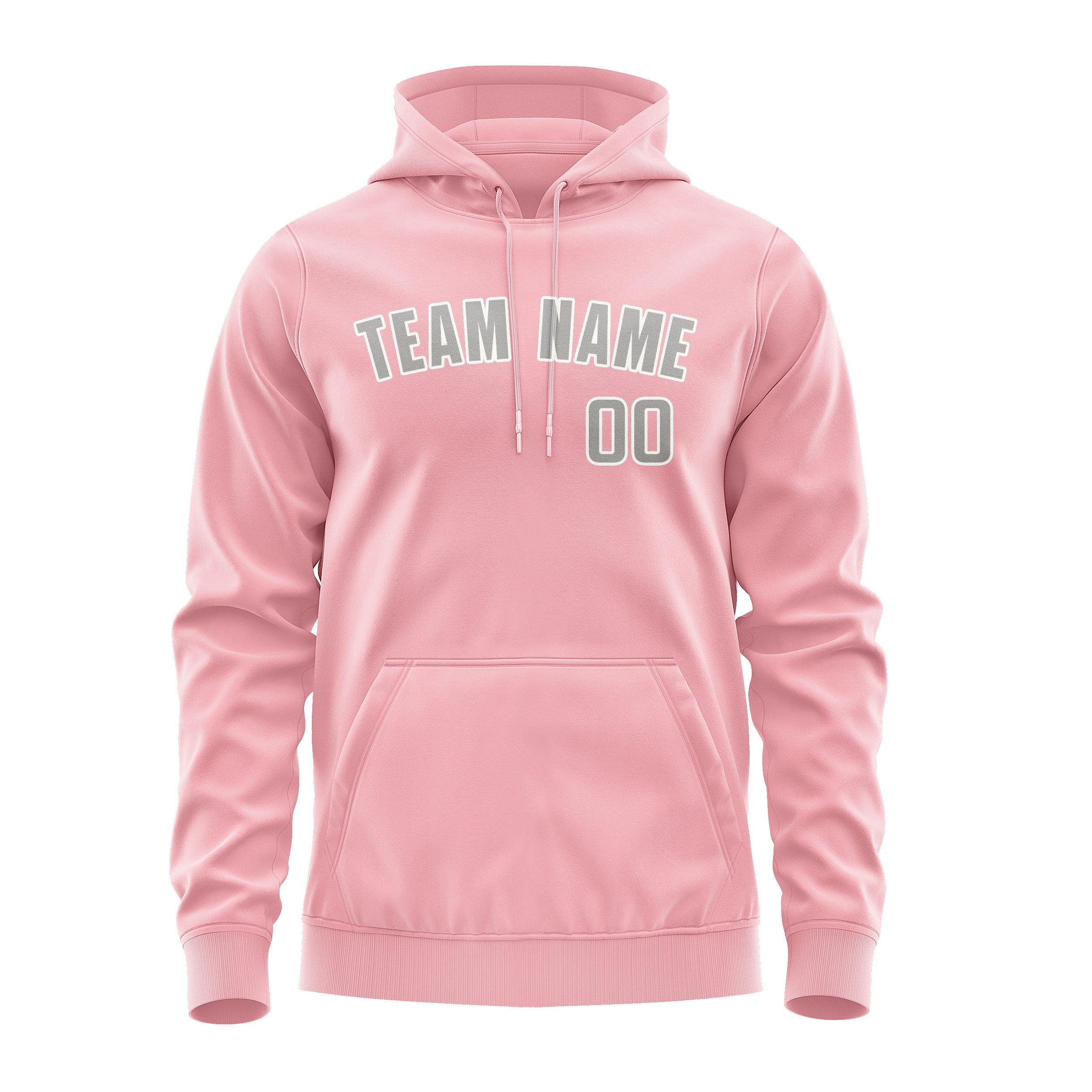 Maßgeschneidertes Rosa Grau Hoodie