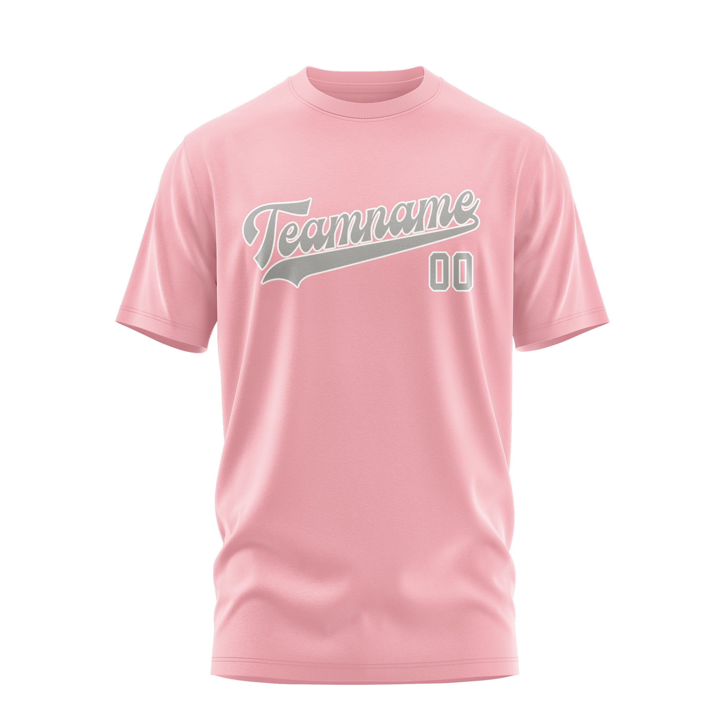 Maßgeschneidertes Rosa Grau T-Shirt