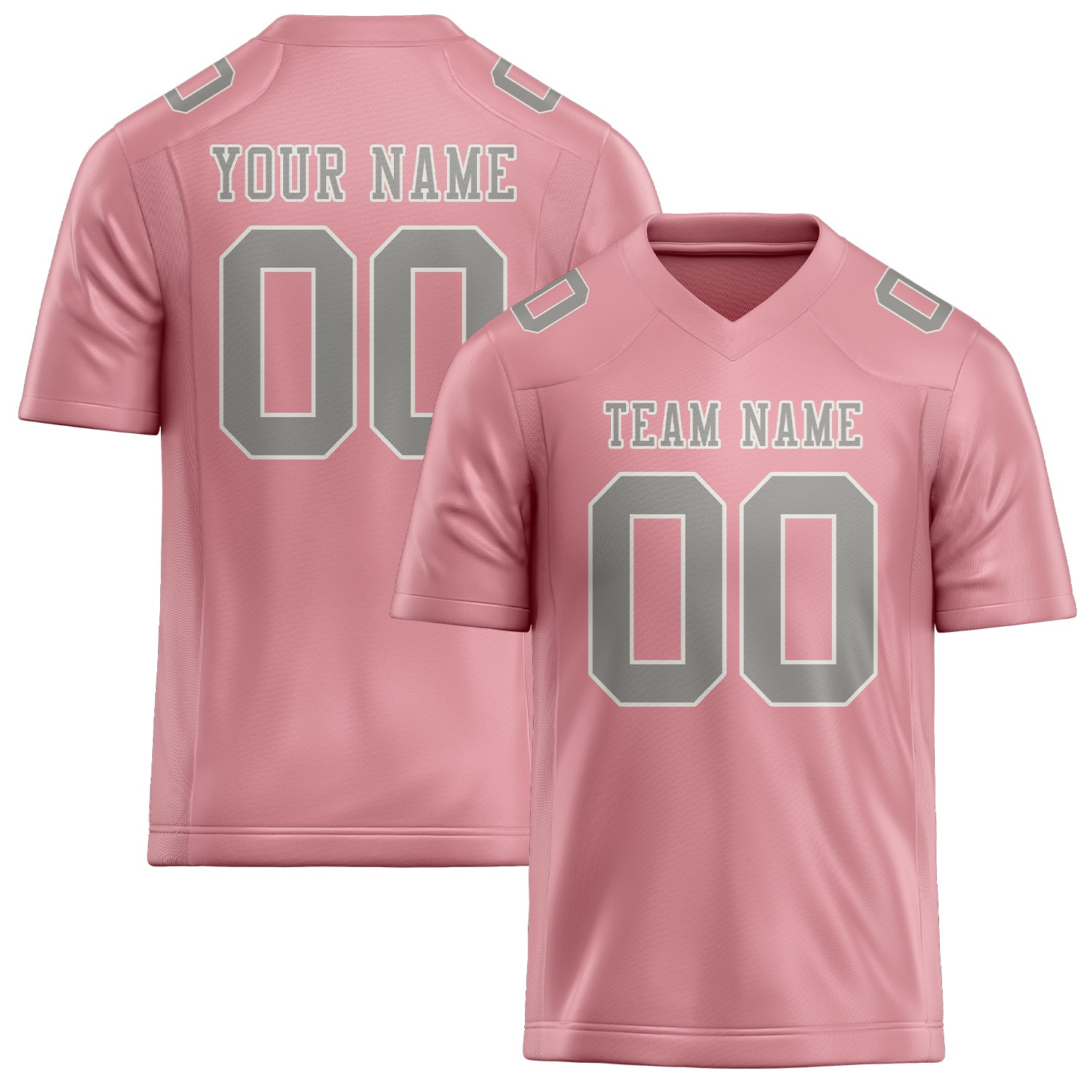 Maßgeschneidertes Professionelles Rosa Grau Rugbytrikot