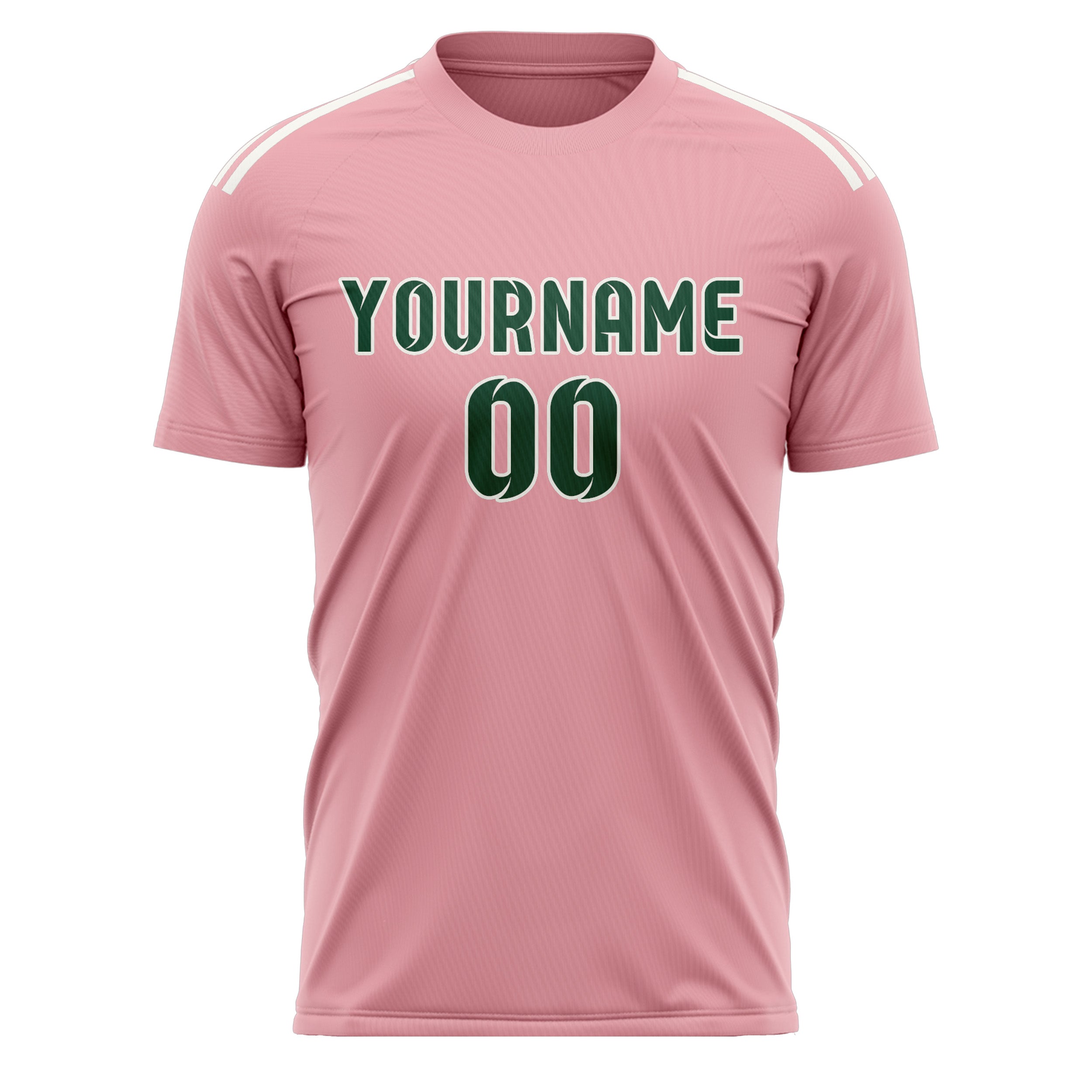 Benutzerdefiniertes Professionelles Rosa Moosgrün Fußballtrikot