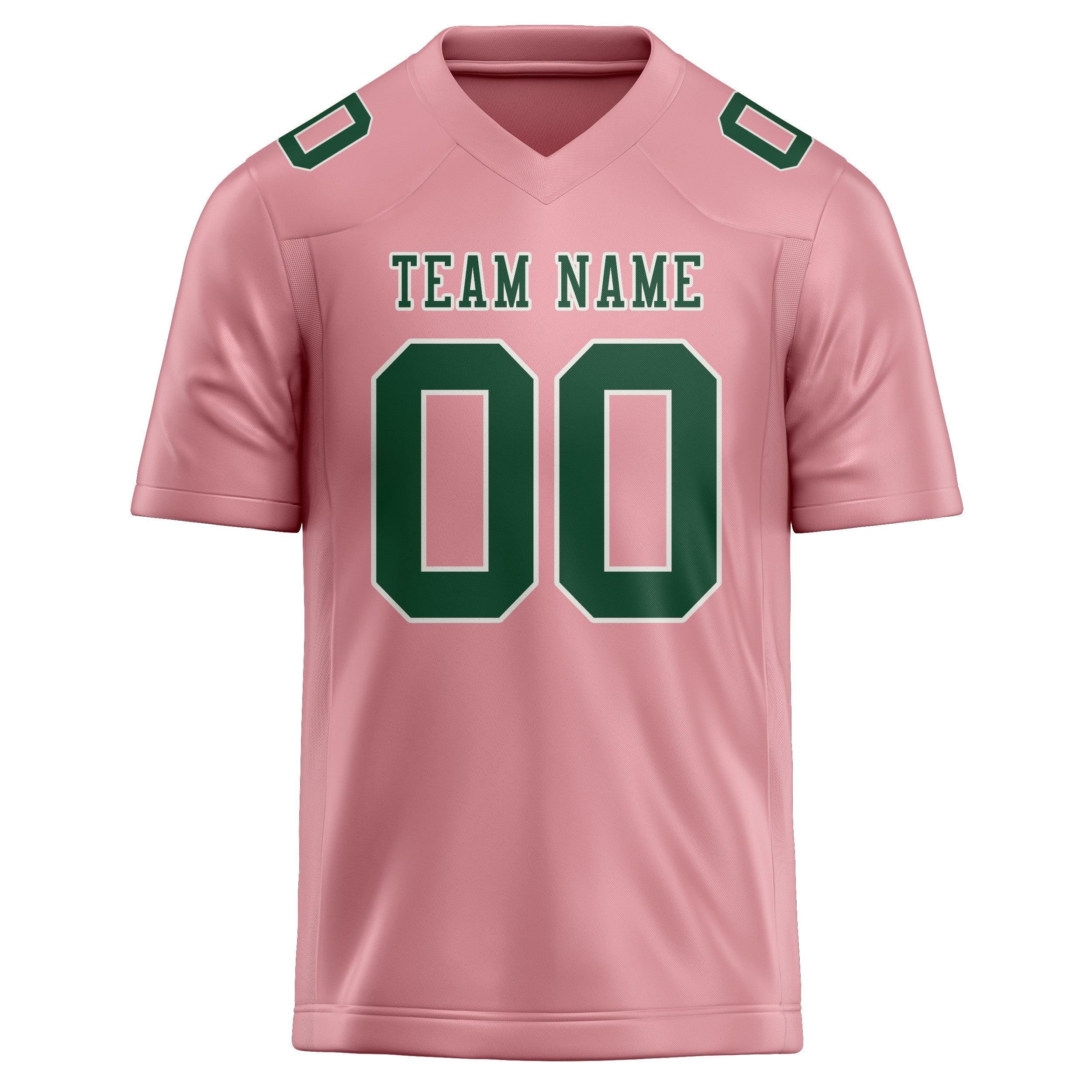 Maßgeschneidertes Professionelles Rosa Moosgrün Rugbytrikot