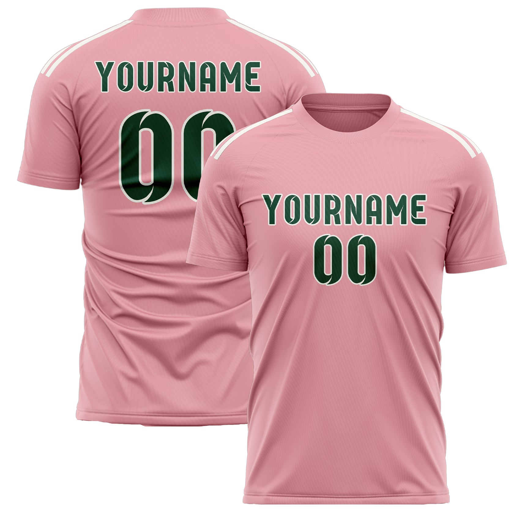 Benutzerdefiniertes Professionelles Rosa Moosgrün Fußballtrikot