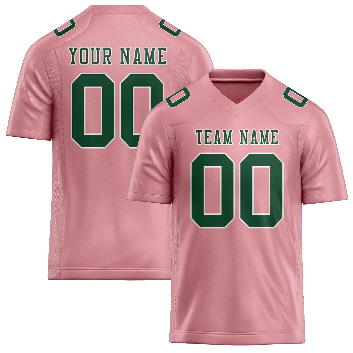 Maßgeschneidertes Professionelles Rosa Moosgrün Rugbytrikot