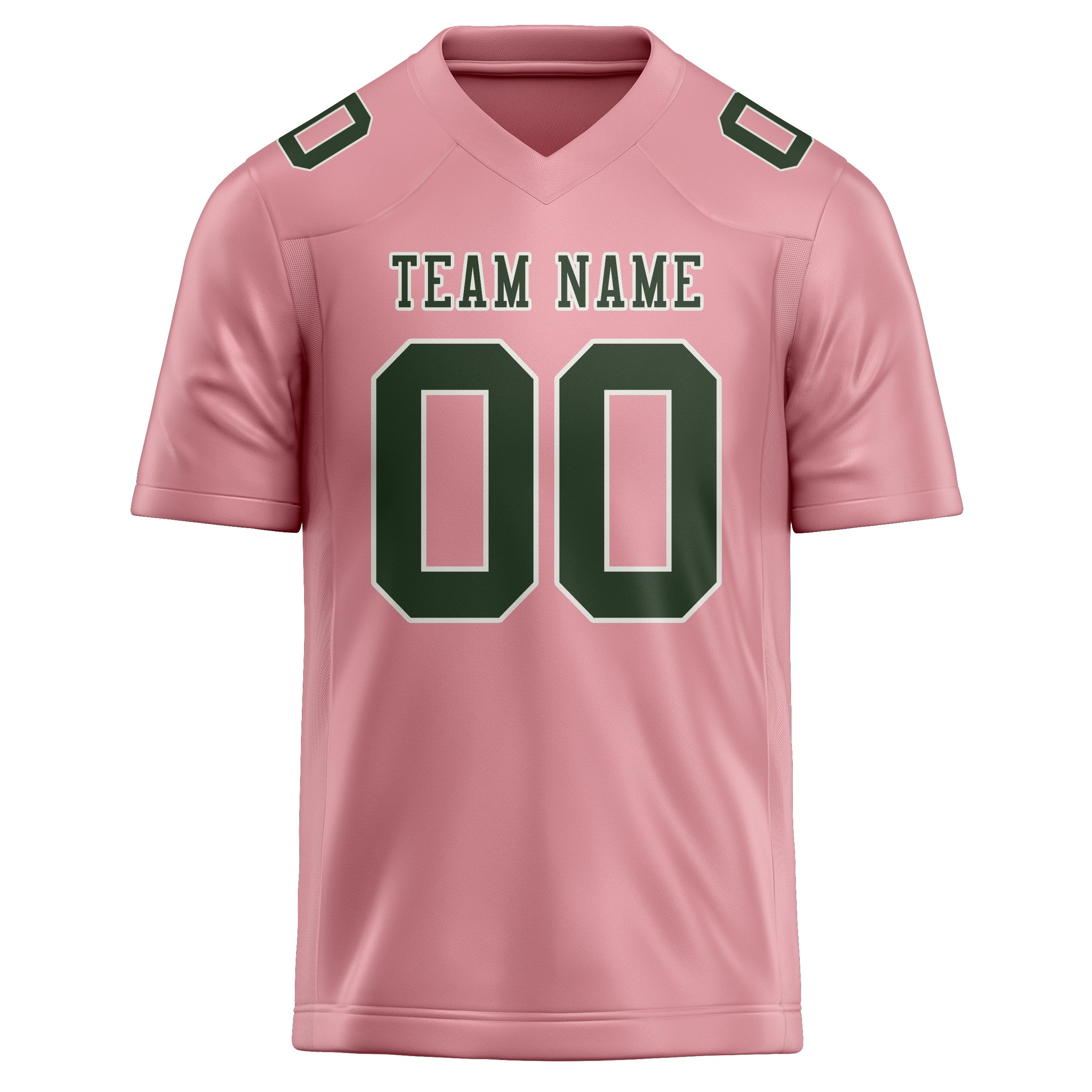Maßgeschneidertes Professionelles Rosa Tannengrün Rugbytrikot