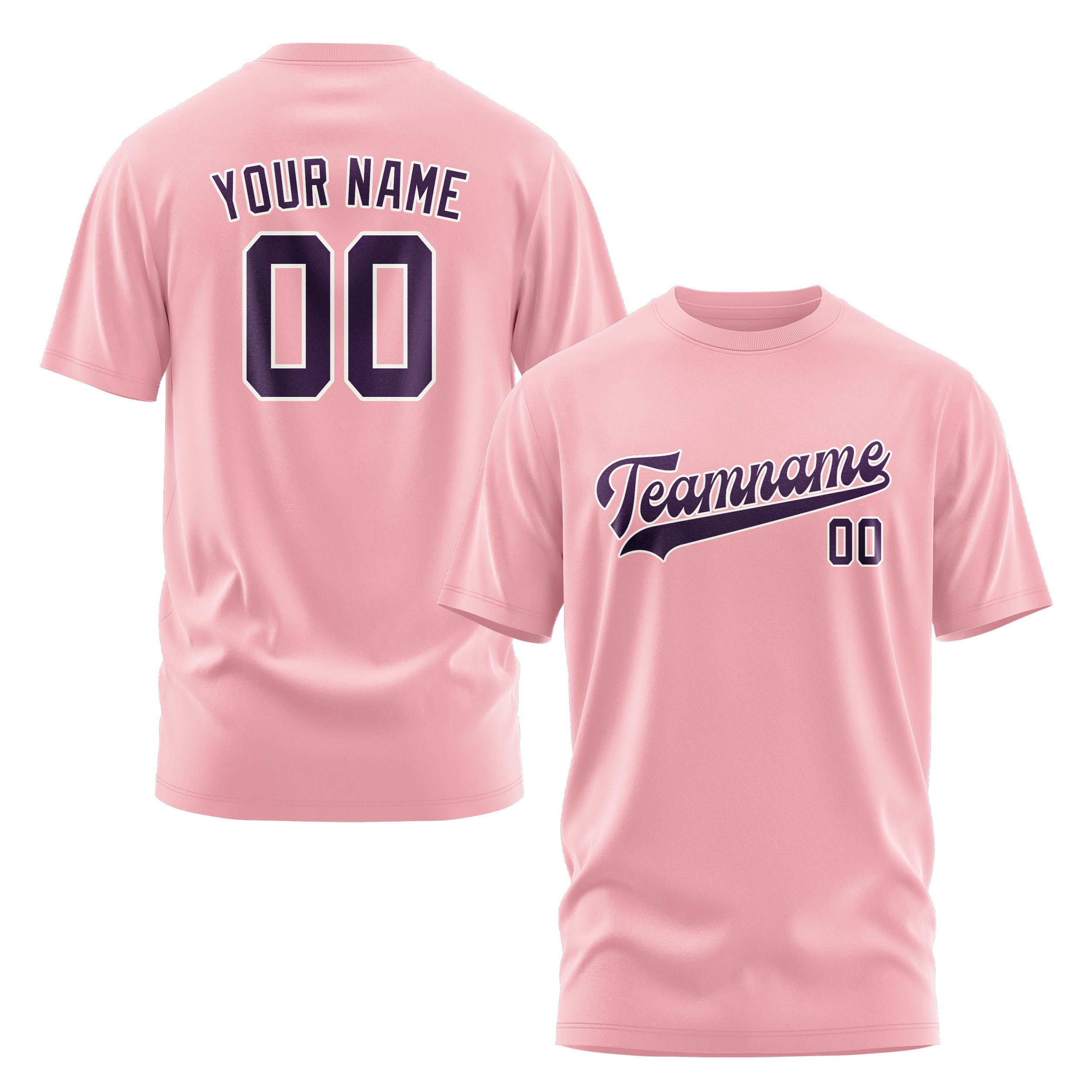 Maßgeschneidertes Rosa Lila T-Shirt