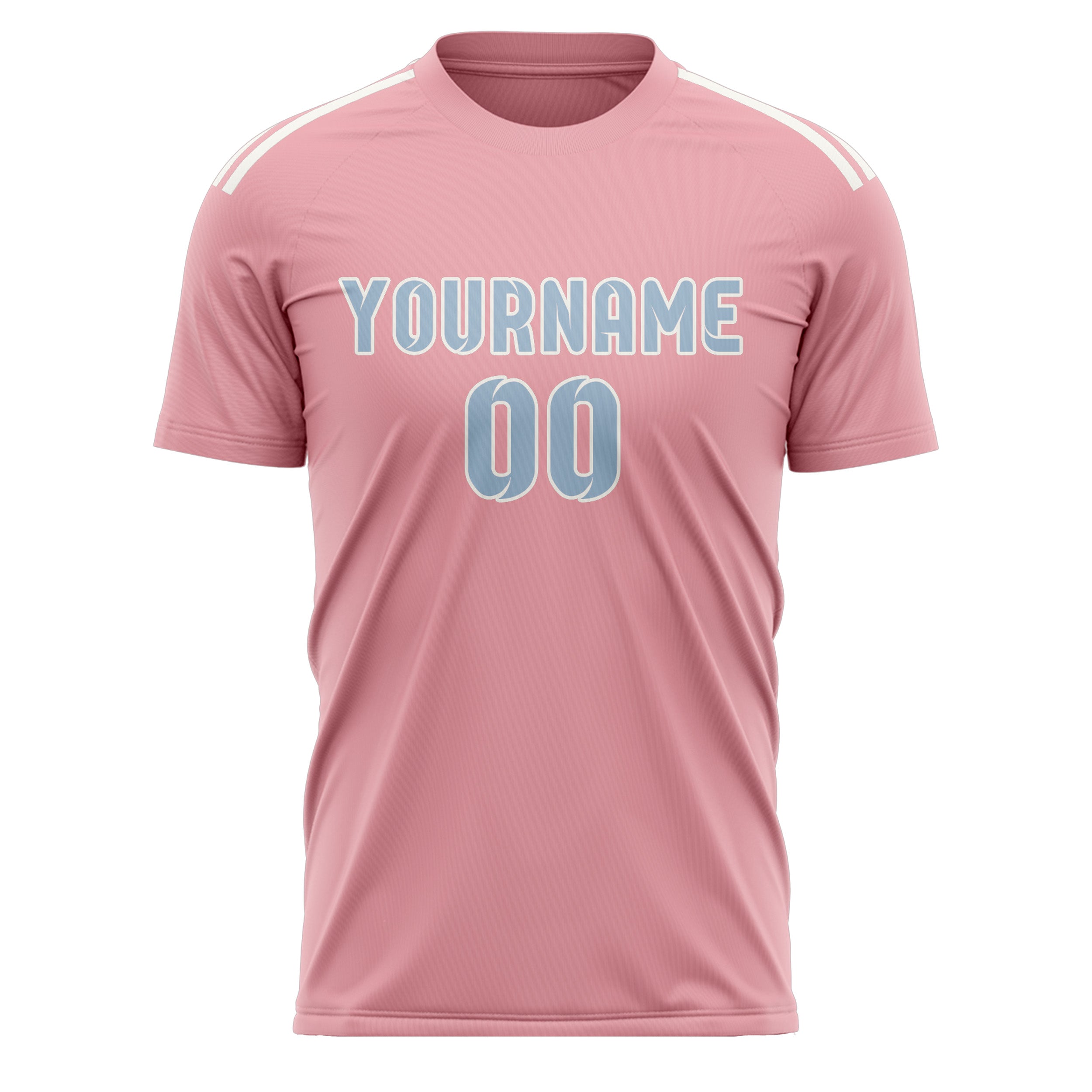 Benutzerdefiniertes Professionelles Rosa Hellblau Fußballtrikot