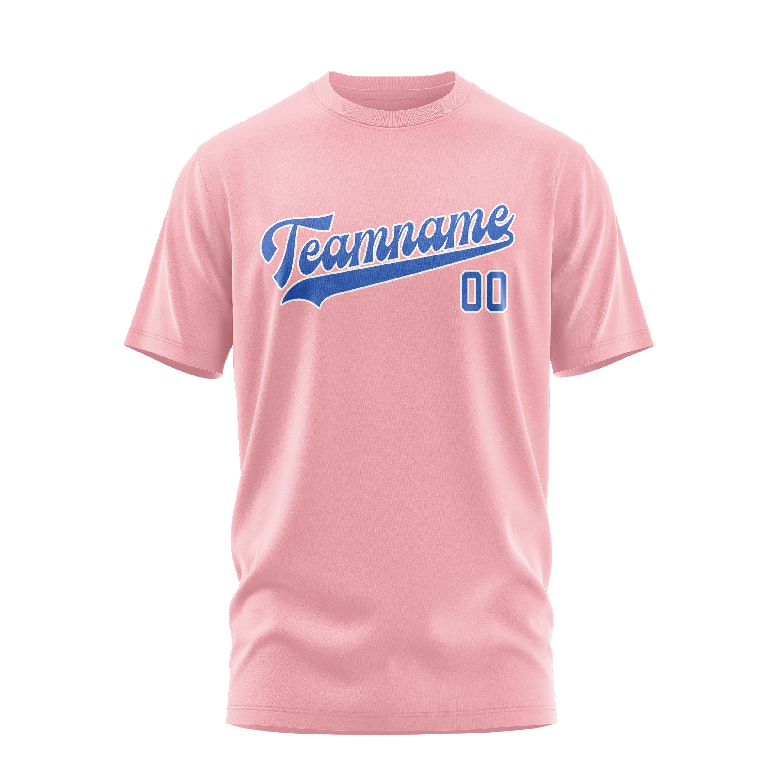 Maßgeschneidertes Rosa Himmelblau T-Shirt