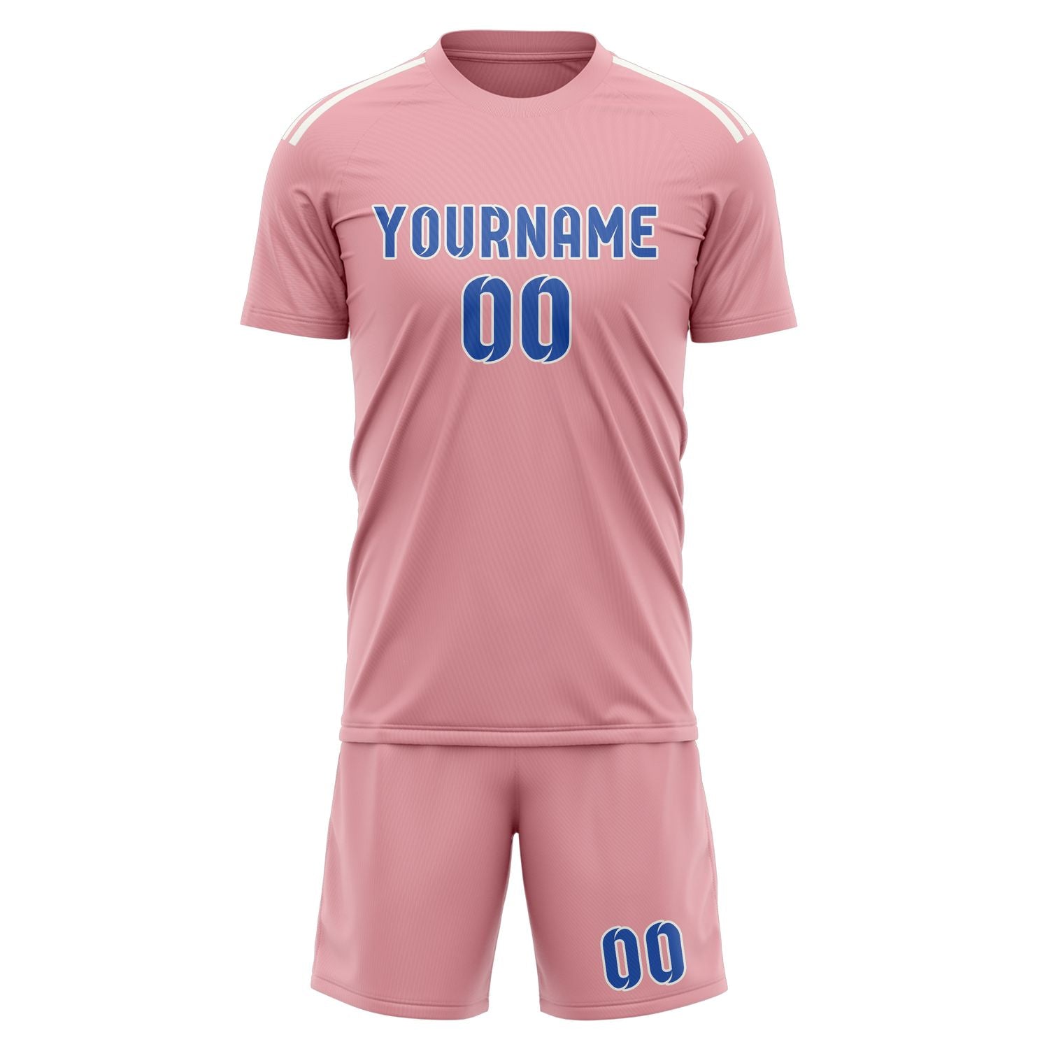 Set di maglie da football personalizzate rosa e blu cielo