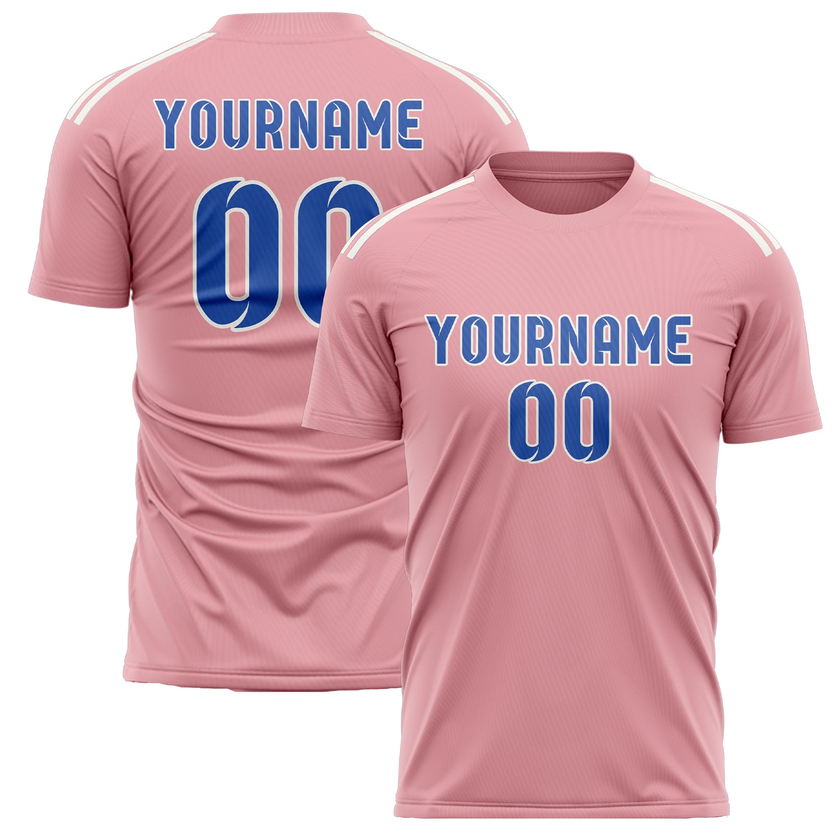 Benutzerdefiniertes Professionelles Rosa Himmelblau Fußballtrikot