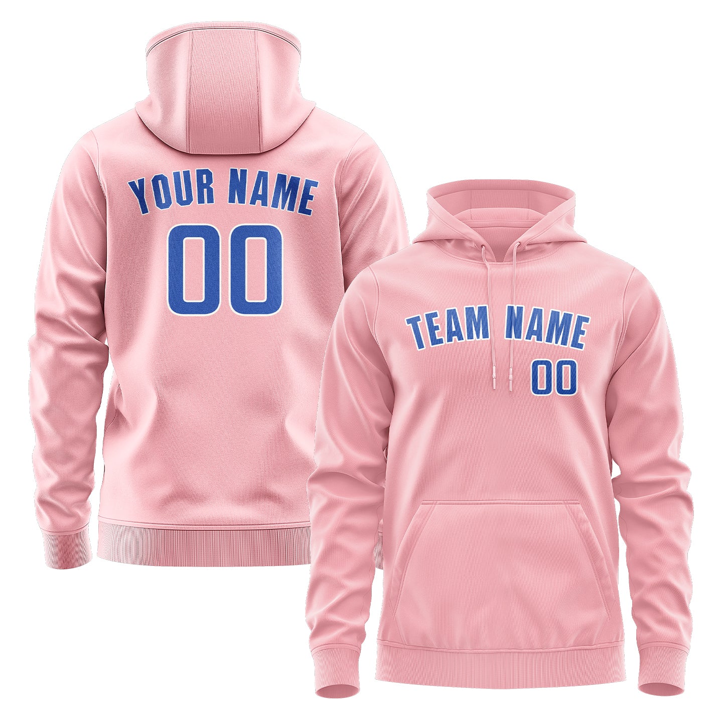 Maßgeschneidertes Rosa Himmelblau Hoodie