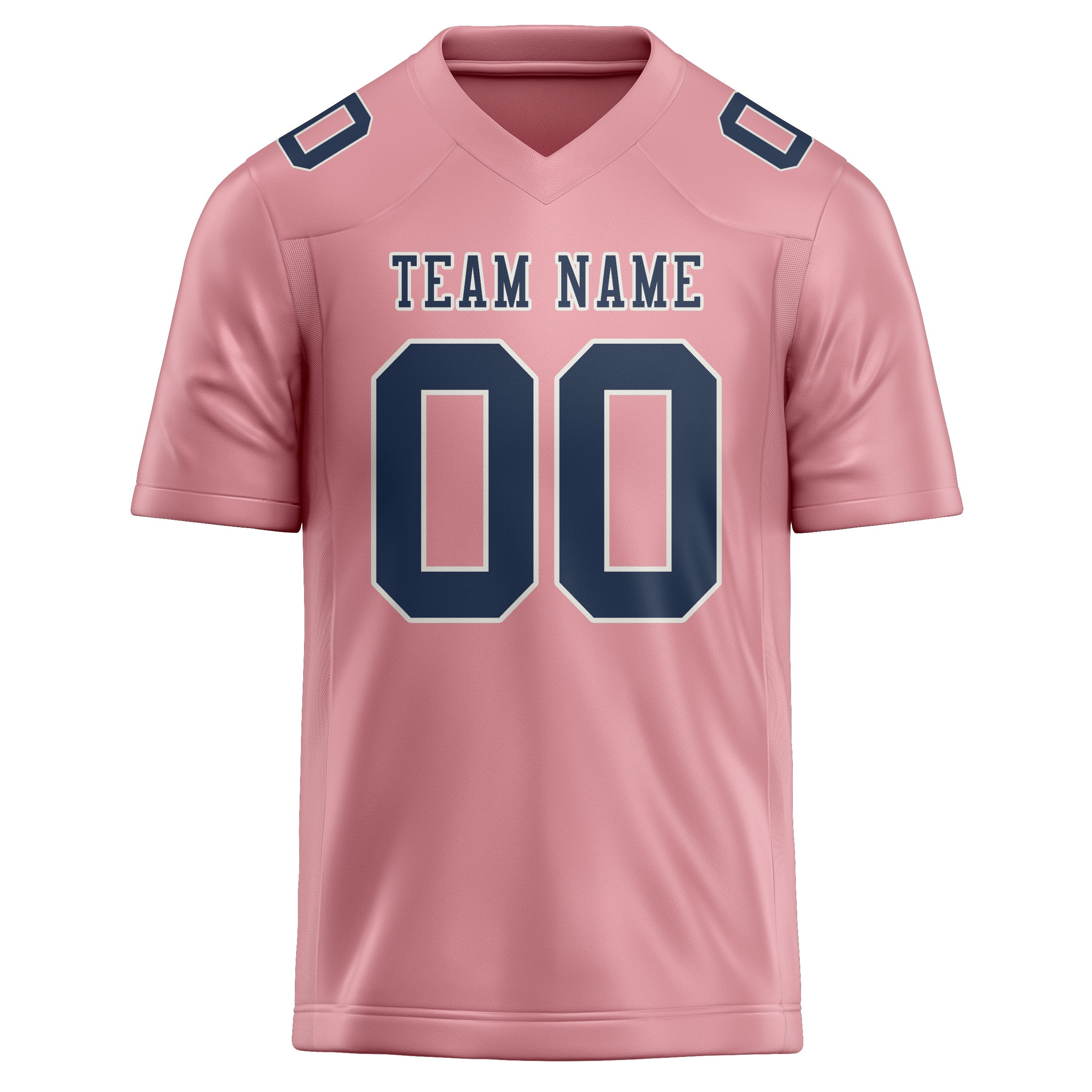 Maßgeschneidertes Professionelles Rosa Marineblau Rugbytrikot