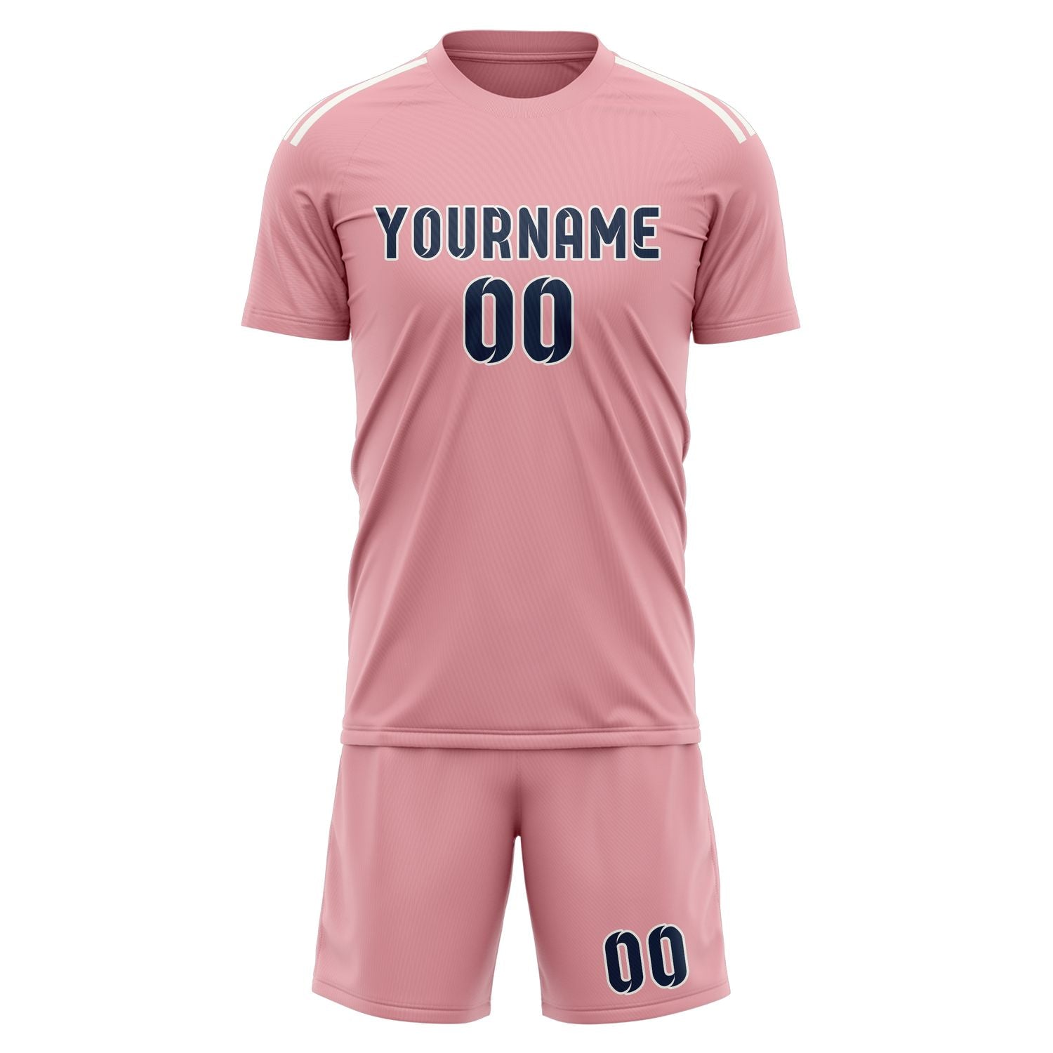 Set di maglie da football personalizzate rosa e blu navy professionali