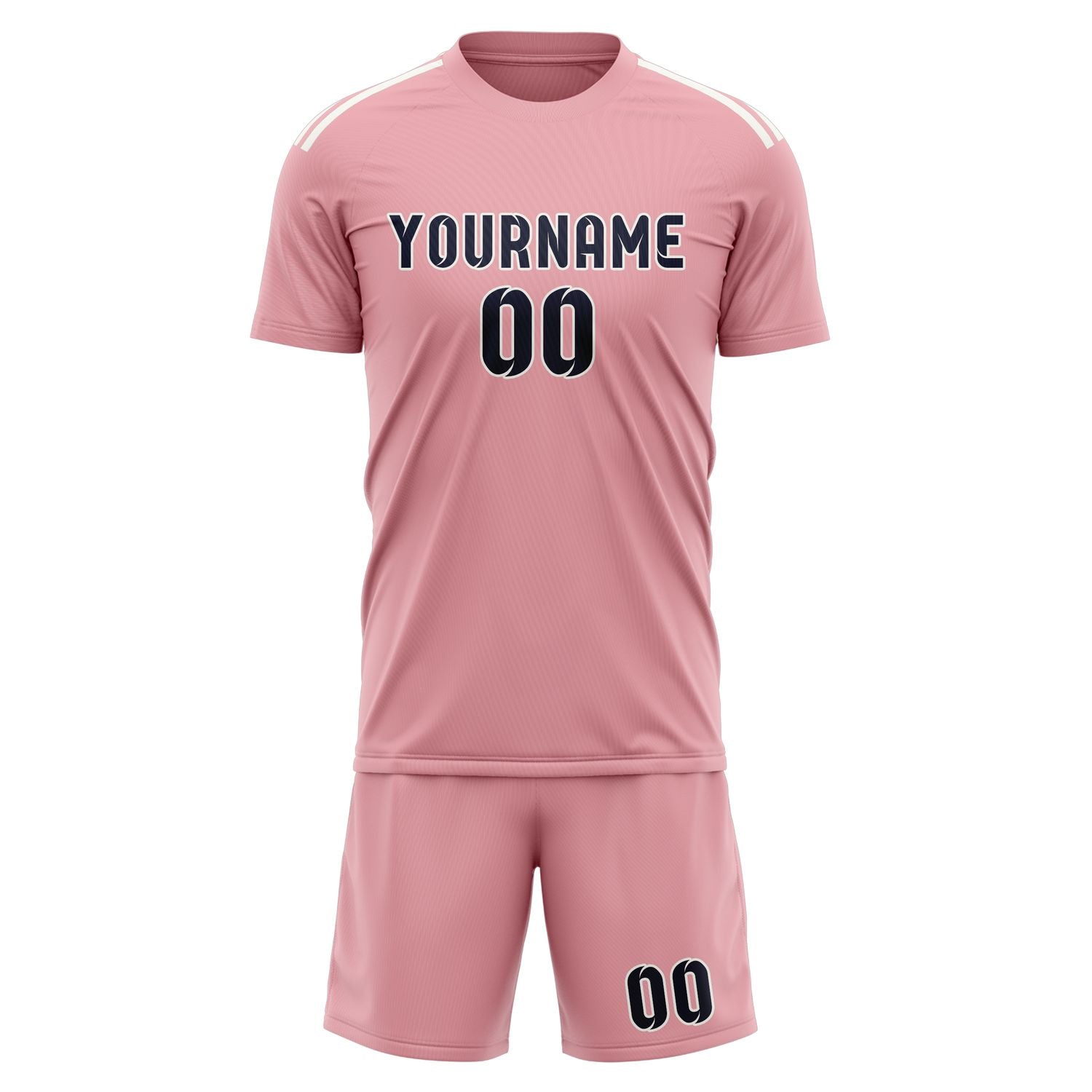 Set di maglie da football professionali rosa acciaio blu su misura
